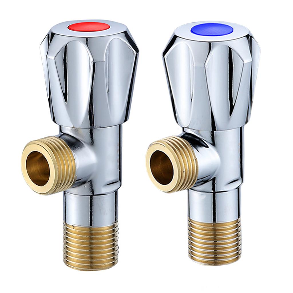 Bathroom Basin Faucet Valve G1/2 Thread Filling Valve for Toilet Accessories Red