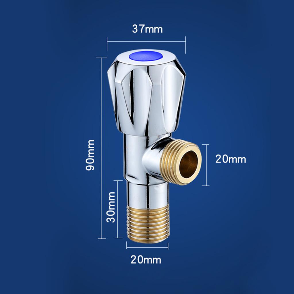 Bathroom Basin Faucet Valve G1/2 Thread Filling Valve for Toilet Accessories Blue