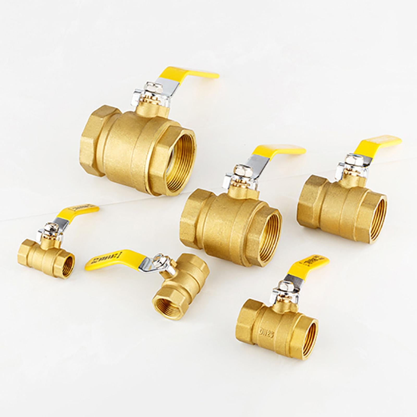 Manual Brass Ball Valve Two-Way Water Oil Air Gas Fuel Line Thread for Pumps DN20