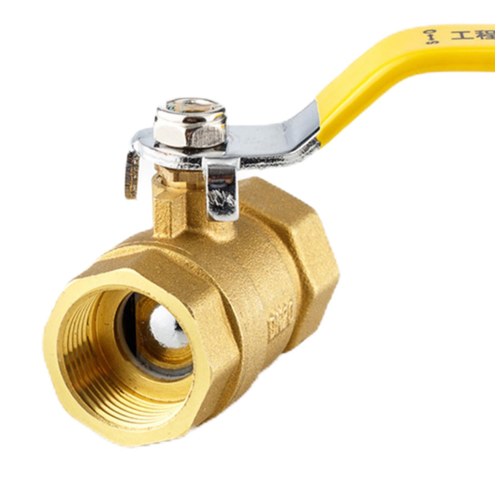 Manual Brass Ball Valve Two-Way Water Oil Air Gas Fuel Line Thread for Pumps DN25