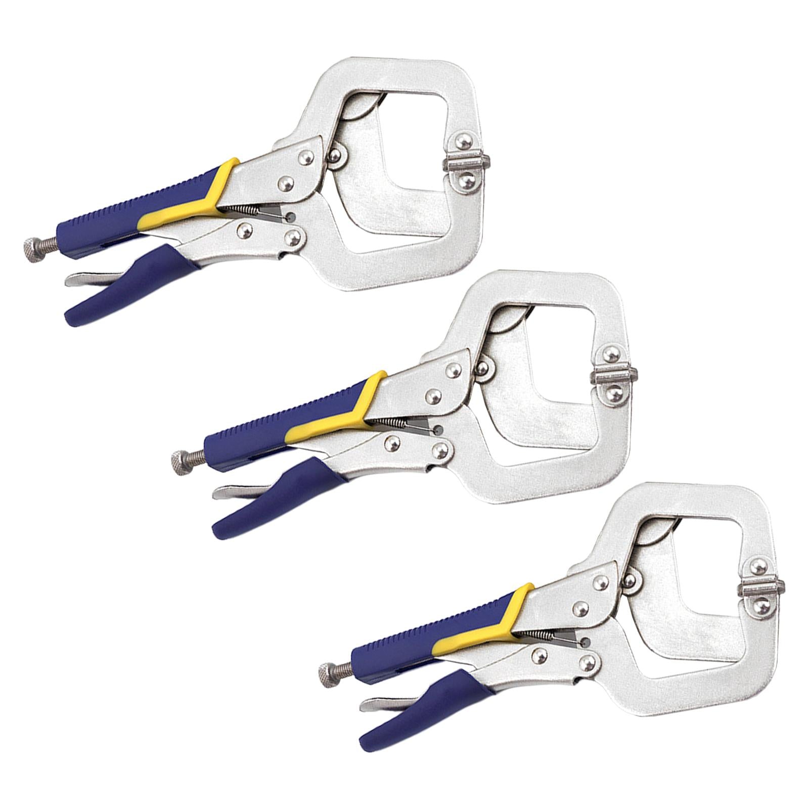 3 Pieces Locking Pliers C-Type Pliers Equipment for Household 6/9/11inch