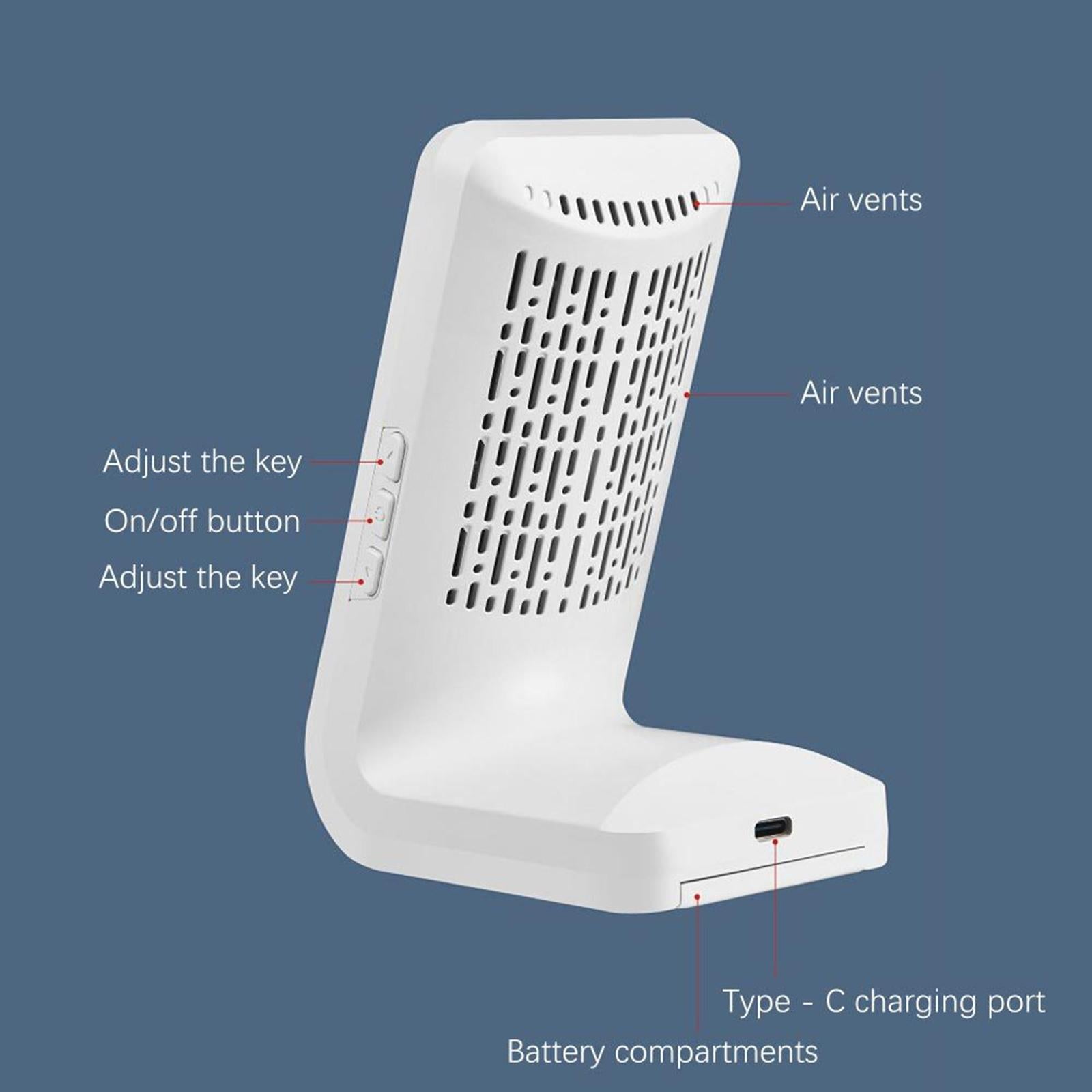 Multifunctional Air Quality Monitor CO2 Detector for Home Office  White