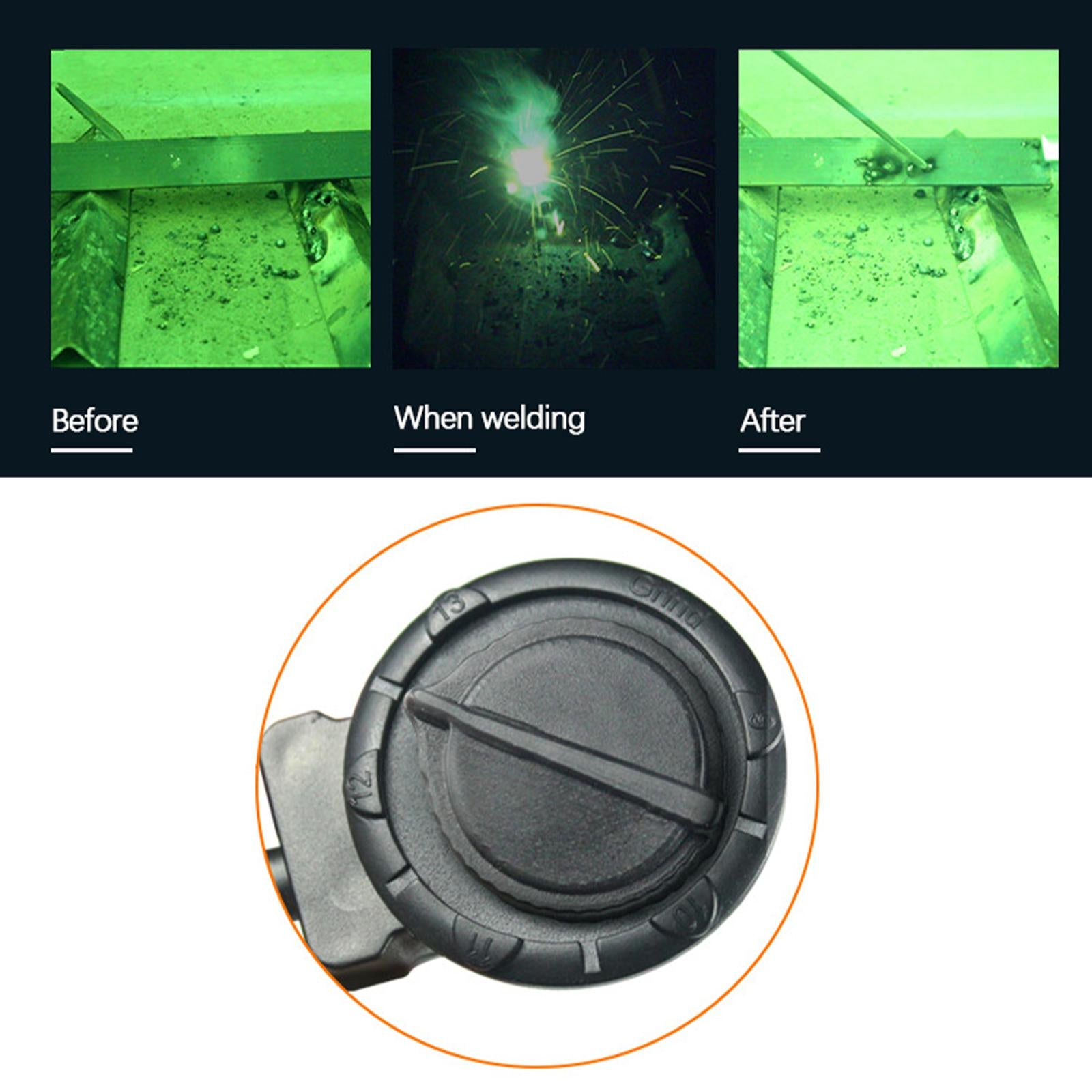 Welding Helmet Darkening Adjustable for Face Peeling Mig Eyes Piercing