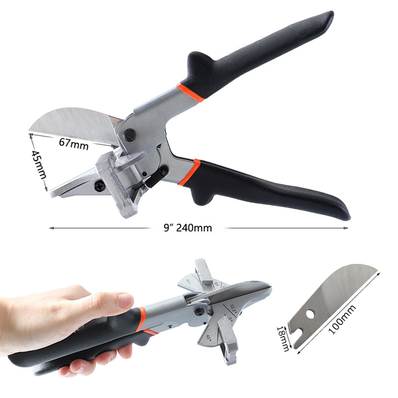 9inch Angle Scissors 0 to 135Degree for Hose Clamps PVC Pipe Soft Wood