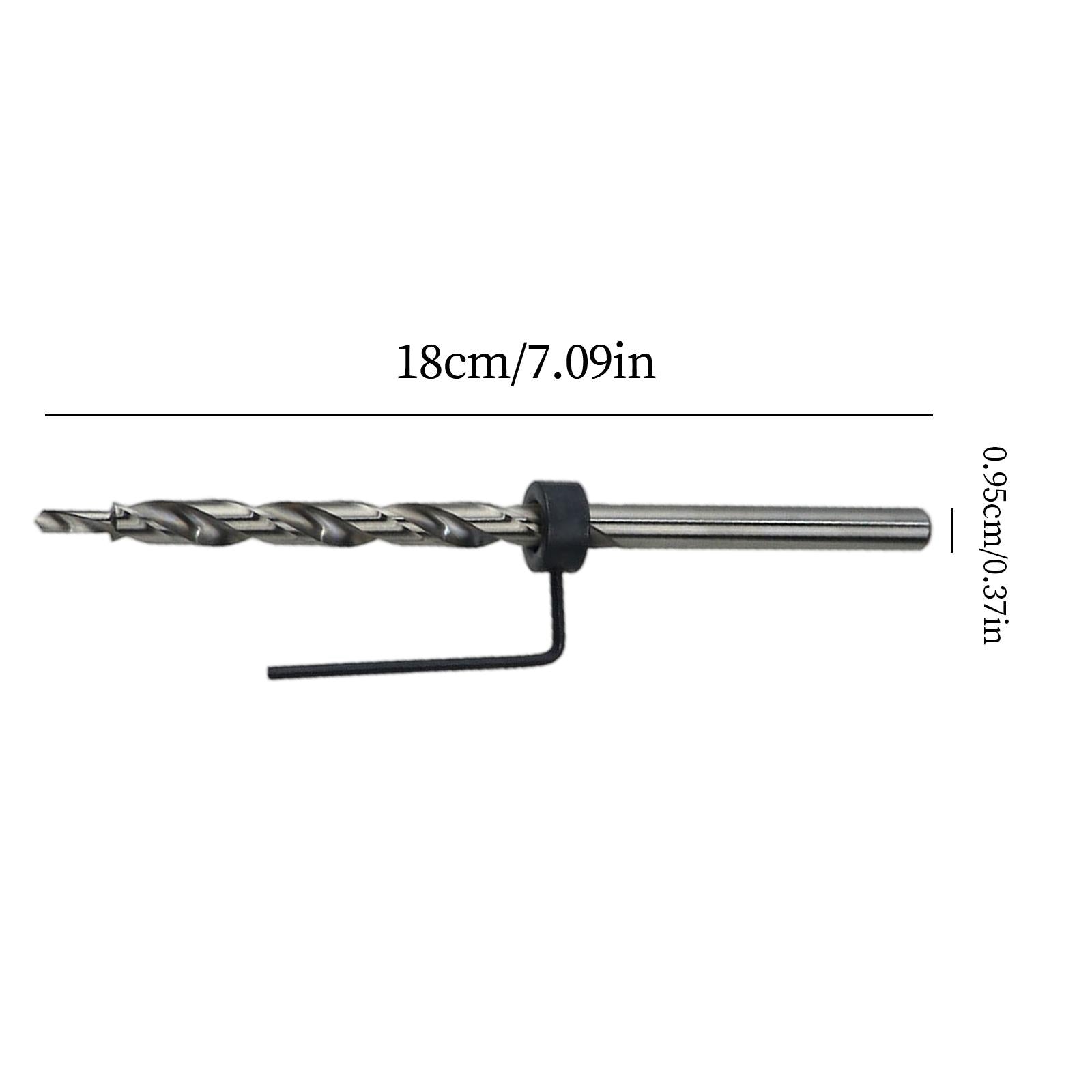 HSS Twist Step Drill Bit Round Shank with Stop Collar for DIY Power Tools 9.5mm