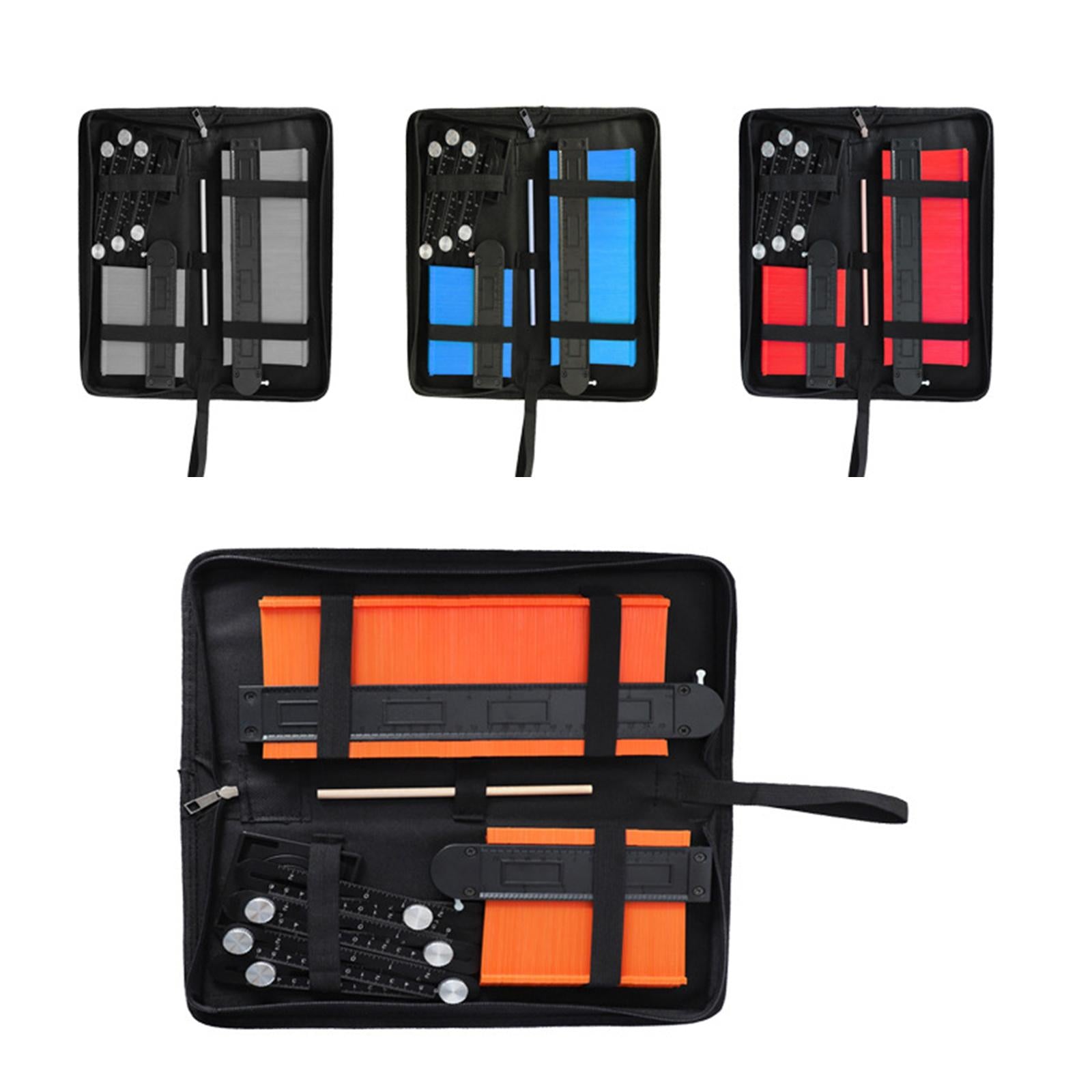 5/10 inch Contour Gauge Profile Tool Kit Precisely Shape Duplicator Orange