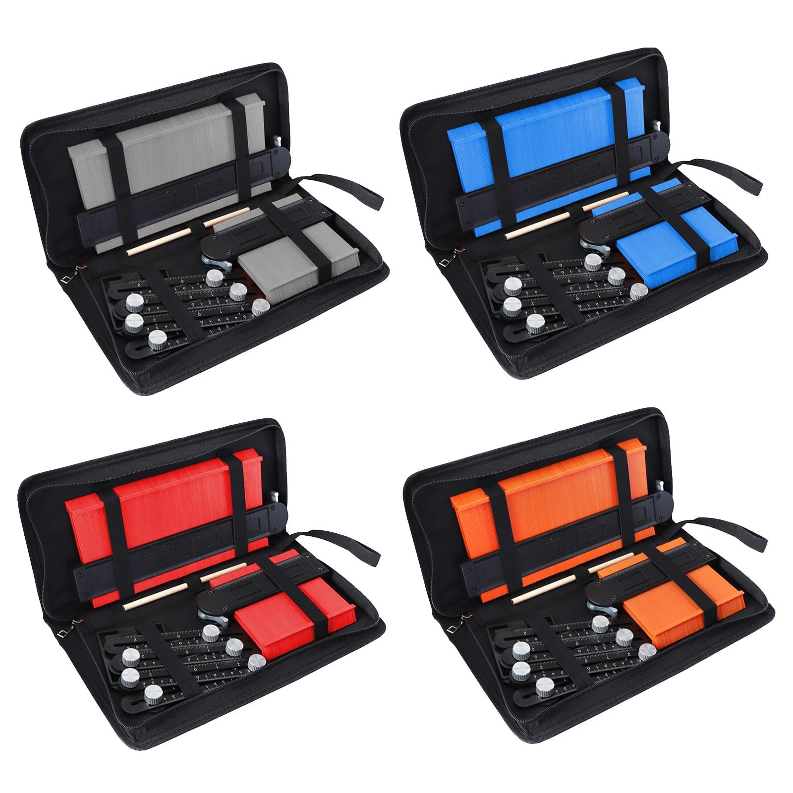 5/10 inch Contour Gauge Profile Tool Kit Precisely Shape Duplicator Orange