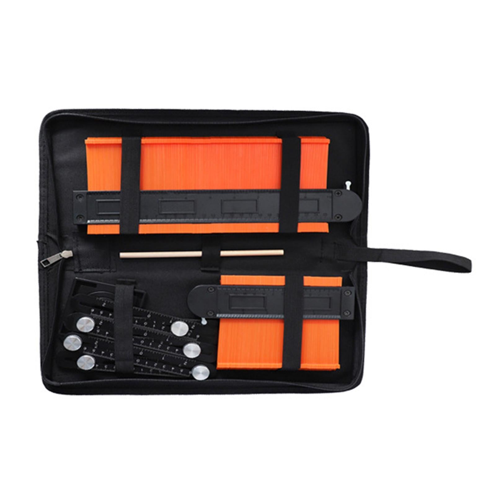 5/10 inch Contour Gauge Profile Tool Kit Precisely Shape Duplicator Orange