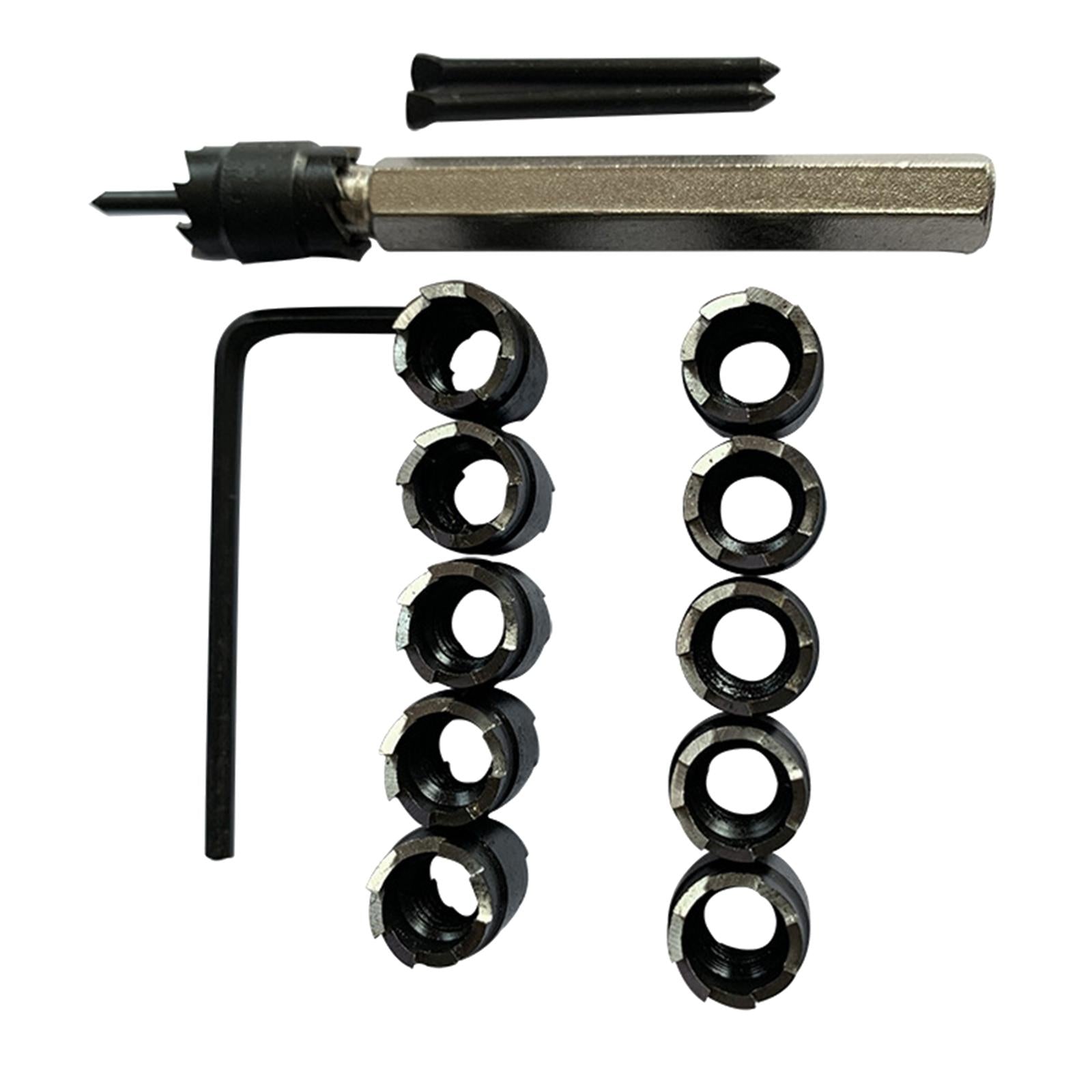 13pcs 3/8 Double Sided Rotary Spot Weld Cutter Remover Sheetmetal Drill Bit"