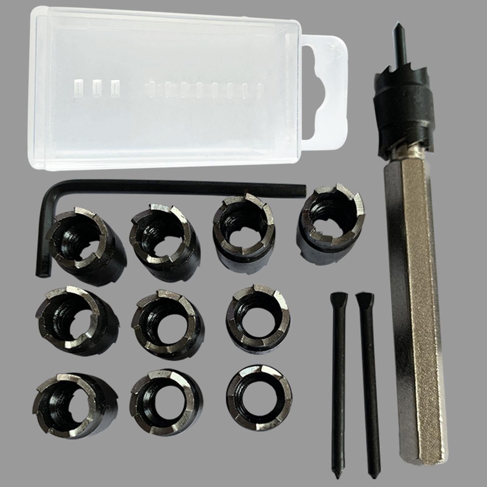 13pcs 3/8 Double Sided Rotary Spot Weld Cutter Remover Sheetmetal Drill Bit"
