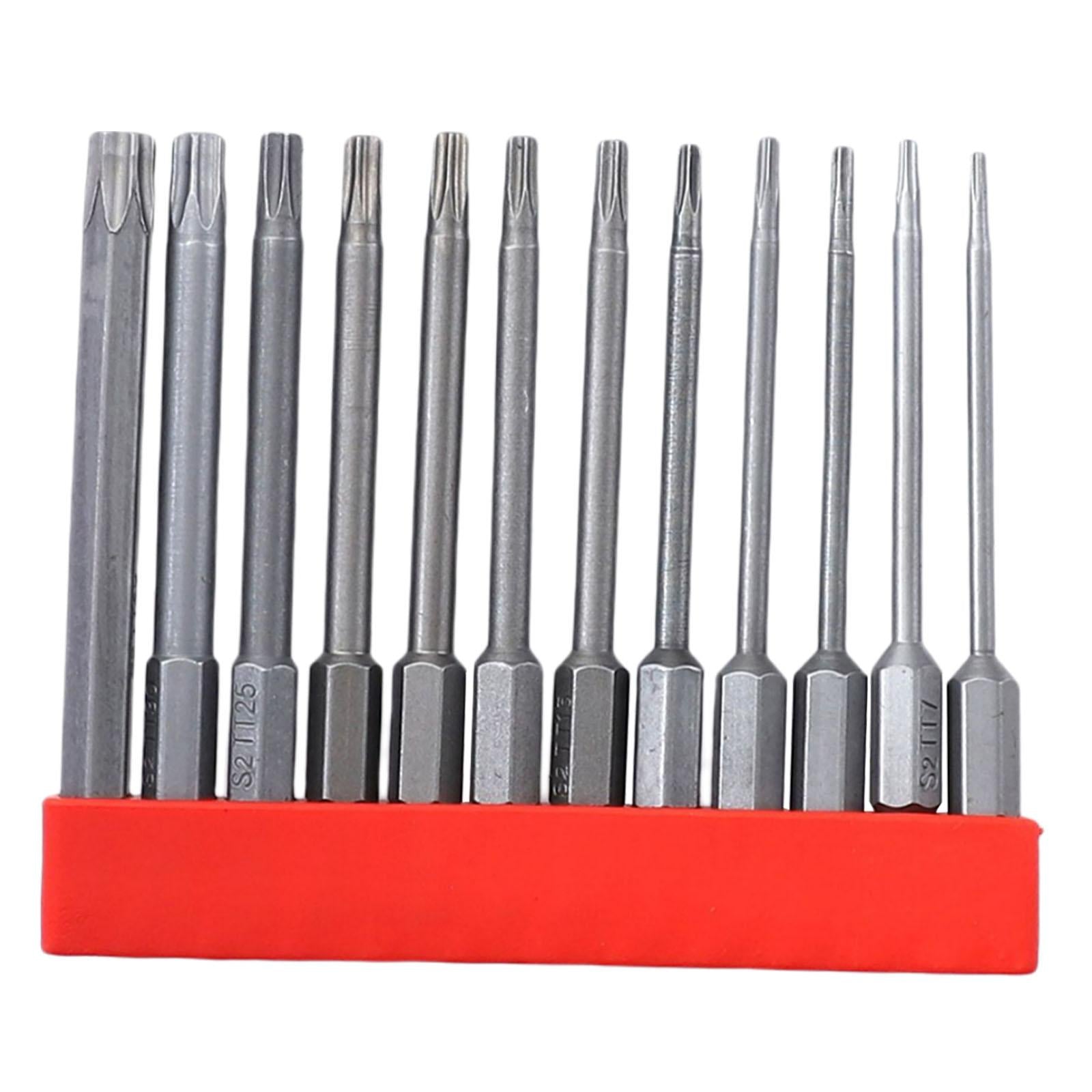 12 Pieces Hollow Rings Wrench Bit Set S2 Alloy Steel Metric for Metalworking 75mm