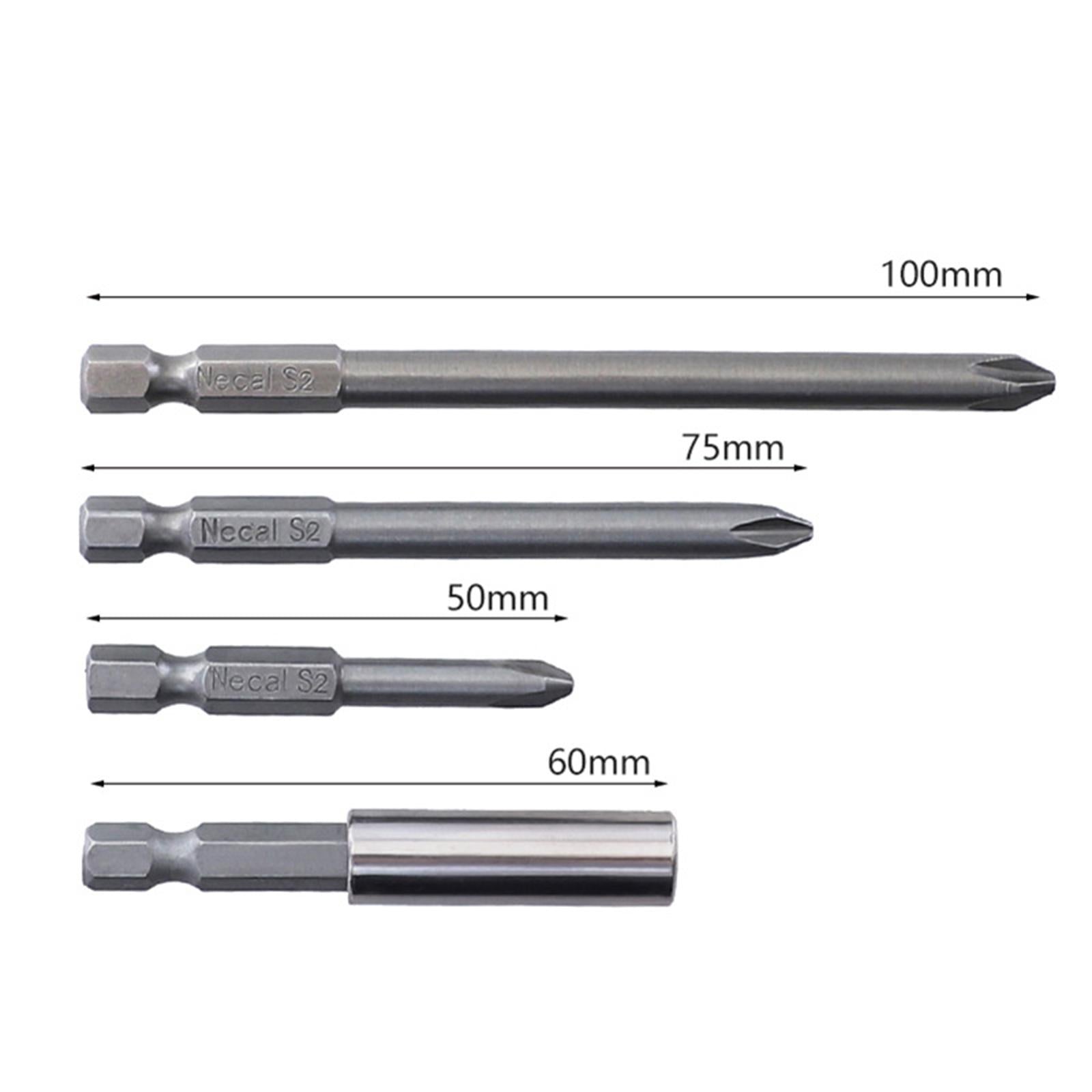 12x Magnetic Screwdriver Bit Set 1/4 inch Hex Shank for Computer Watch 50mm Triangle