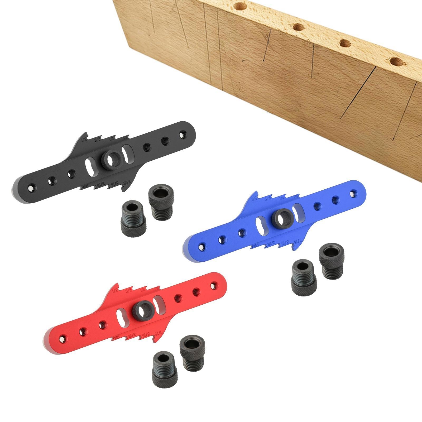 2-In-1 Vertical Pocket Hole Jig Hole Puncher 6mm/8mm/10mm for Carpenter Blue