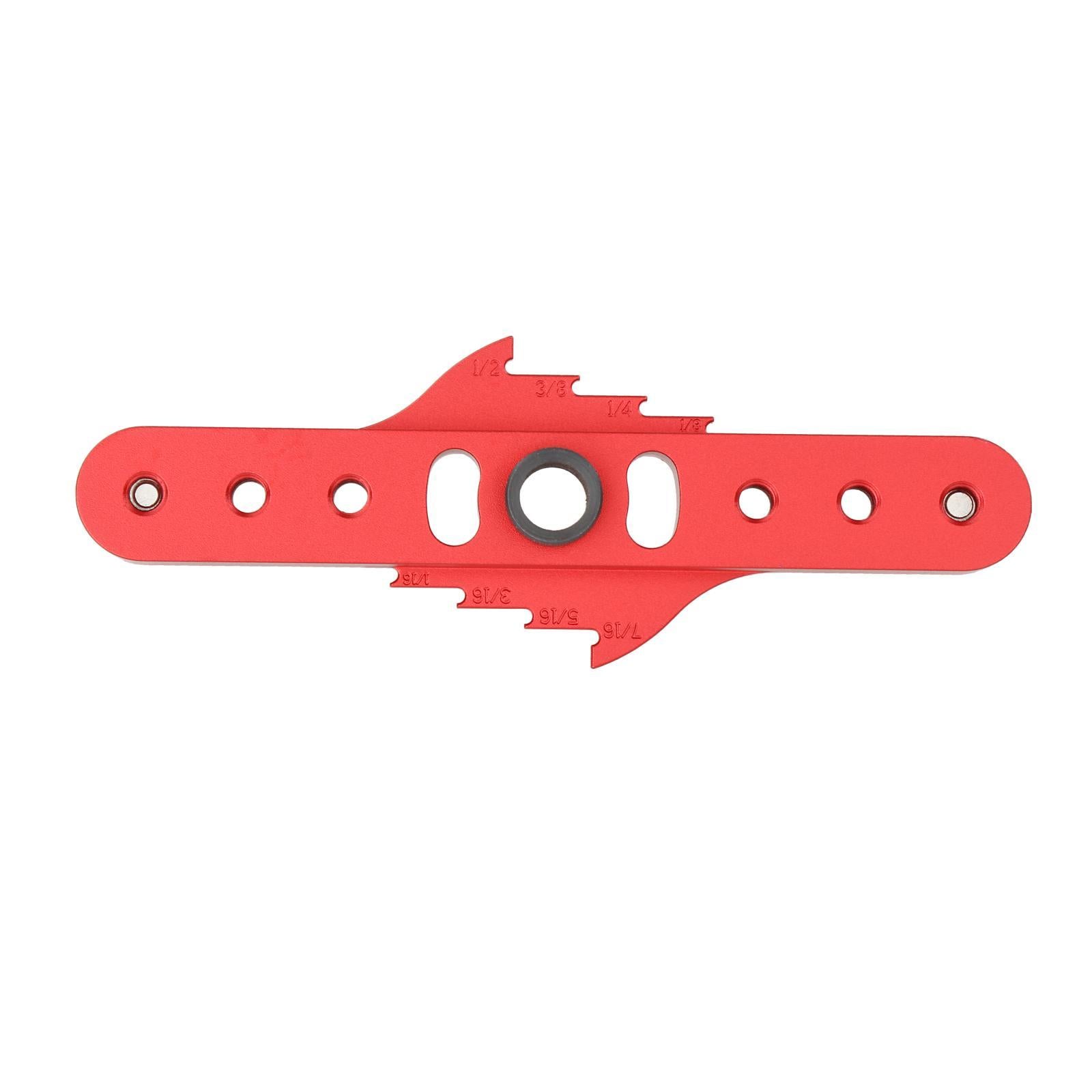 2-In-1 Vertical Pocket Hole Jig Hole Puncher 6mm/8mm/10mm for Carpenter Red