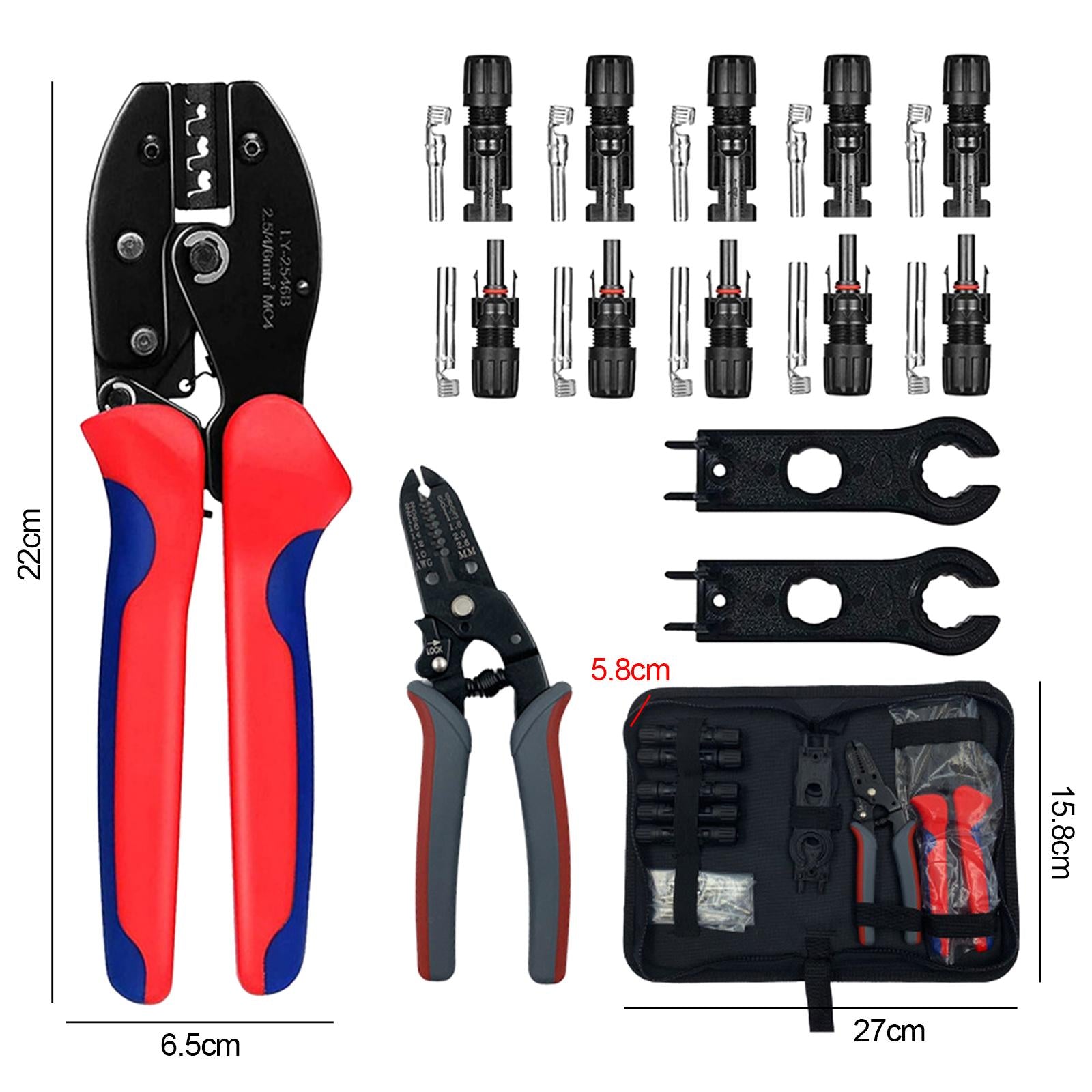 Crimping Pliers Wire Cutters Ratcheting Wire Crimper Tool 1Set B