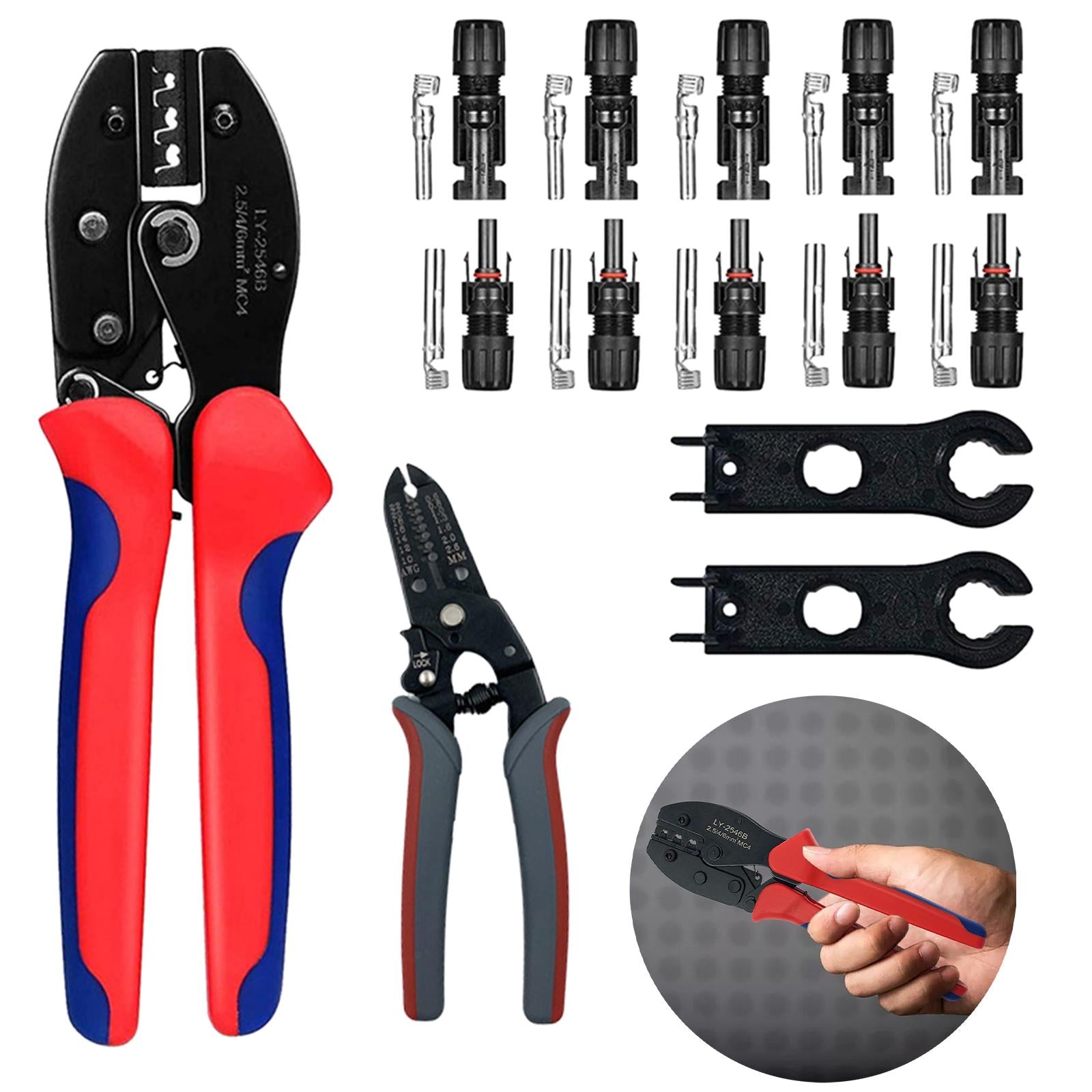 Crimping Pliers Wire Cutters Ratcheting Wire Crimper Tool 1Set B