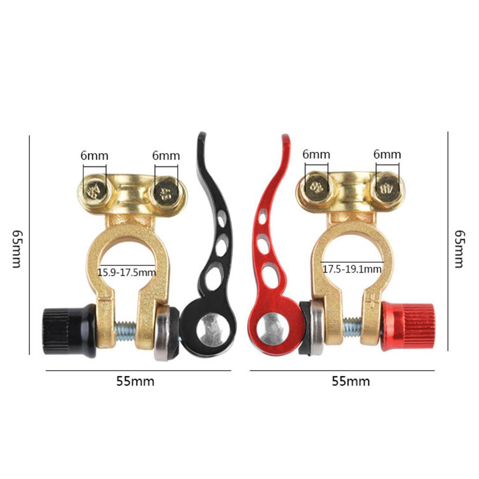 2 Pieces Car Battery Terminal Connector Clamp Durable Replacement for Car