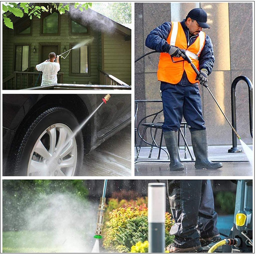 5-Pack Pressure Washer Tips with Extension Wand 4000 PSI for Gutter Cleaning