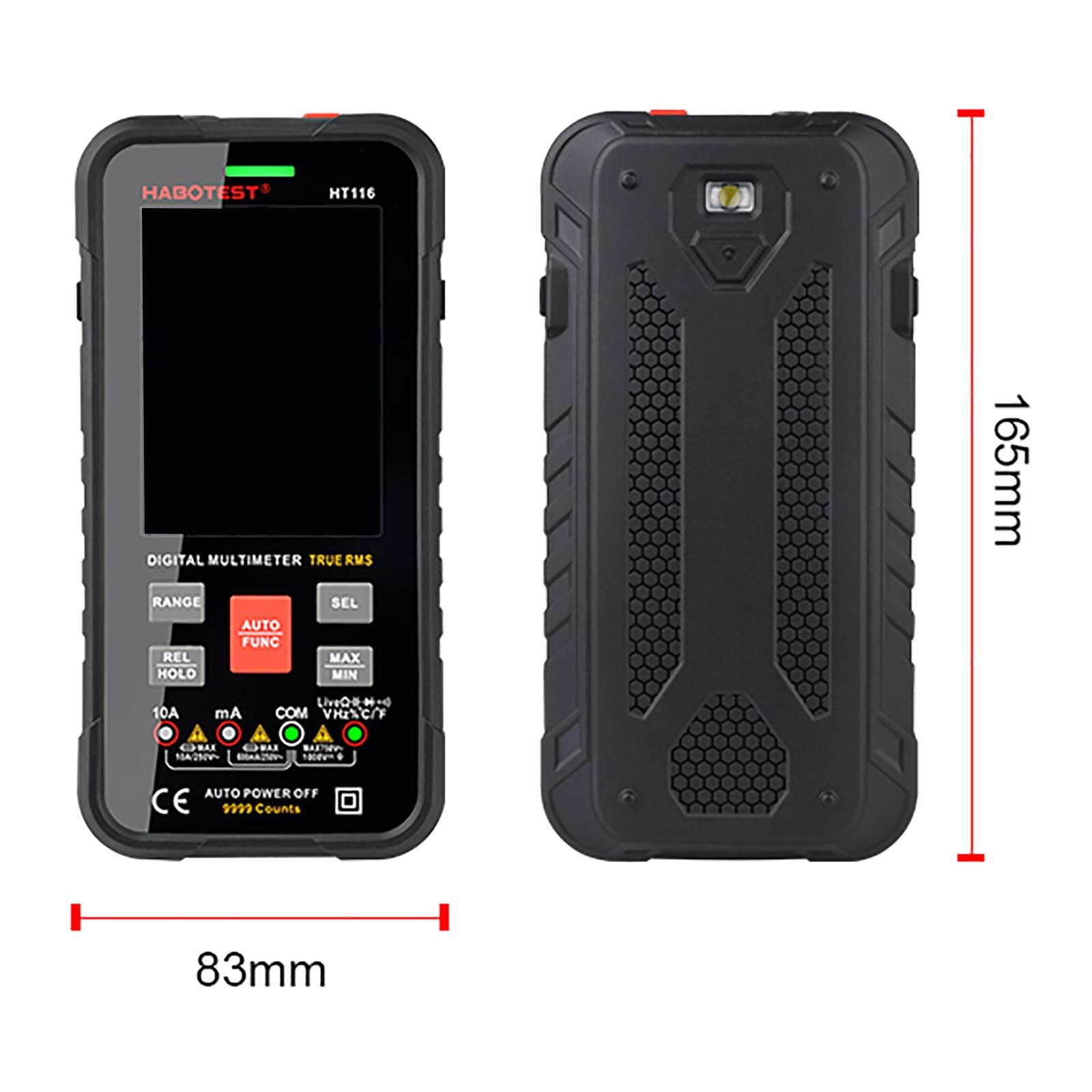 Digital Multimeter Voltmeter Smart Tester Measure Voltage Current Resistance