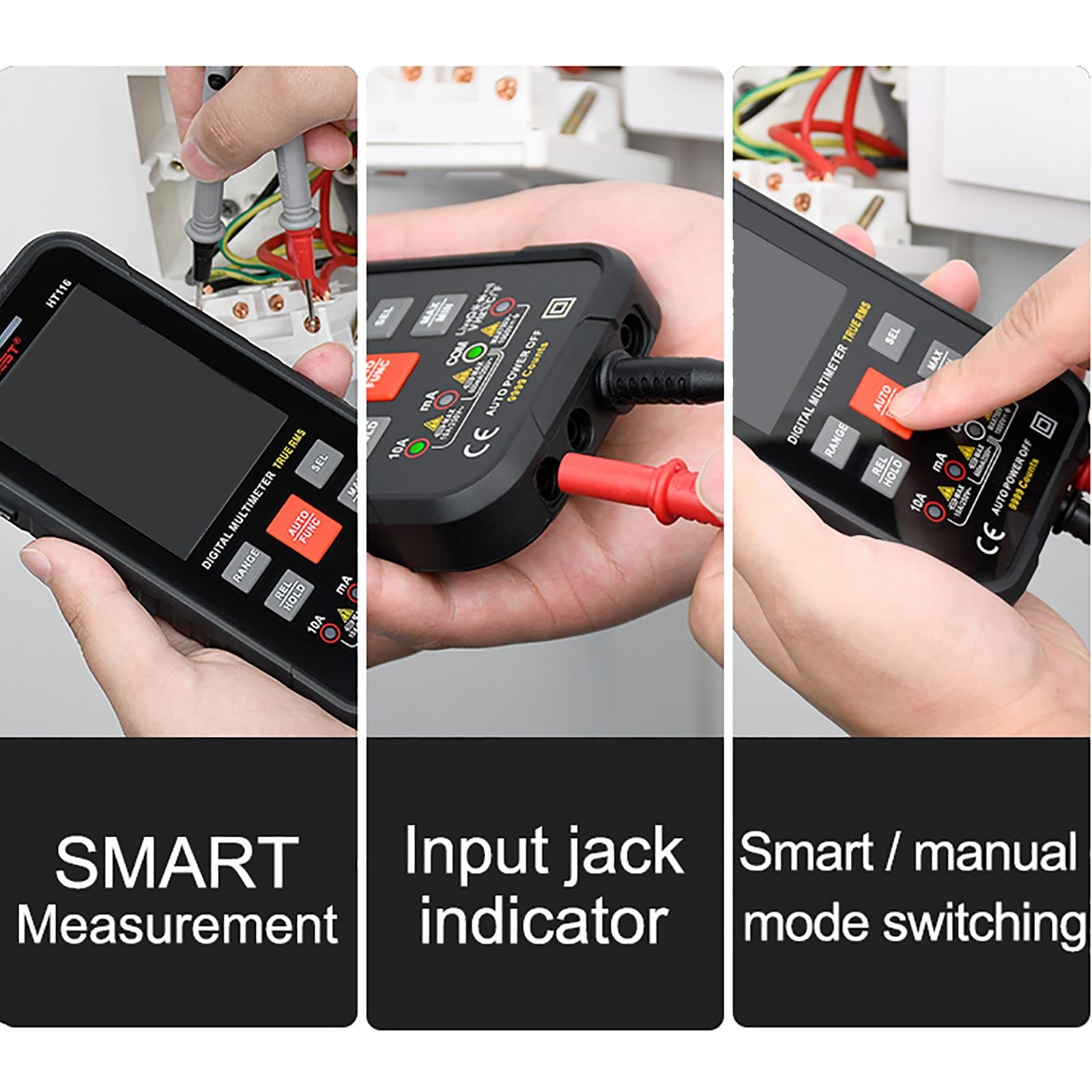 Digital Multimeter Voltmeter Smart Tester Measure Voltage Current Resistance