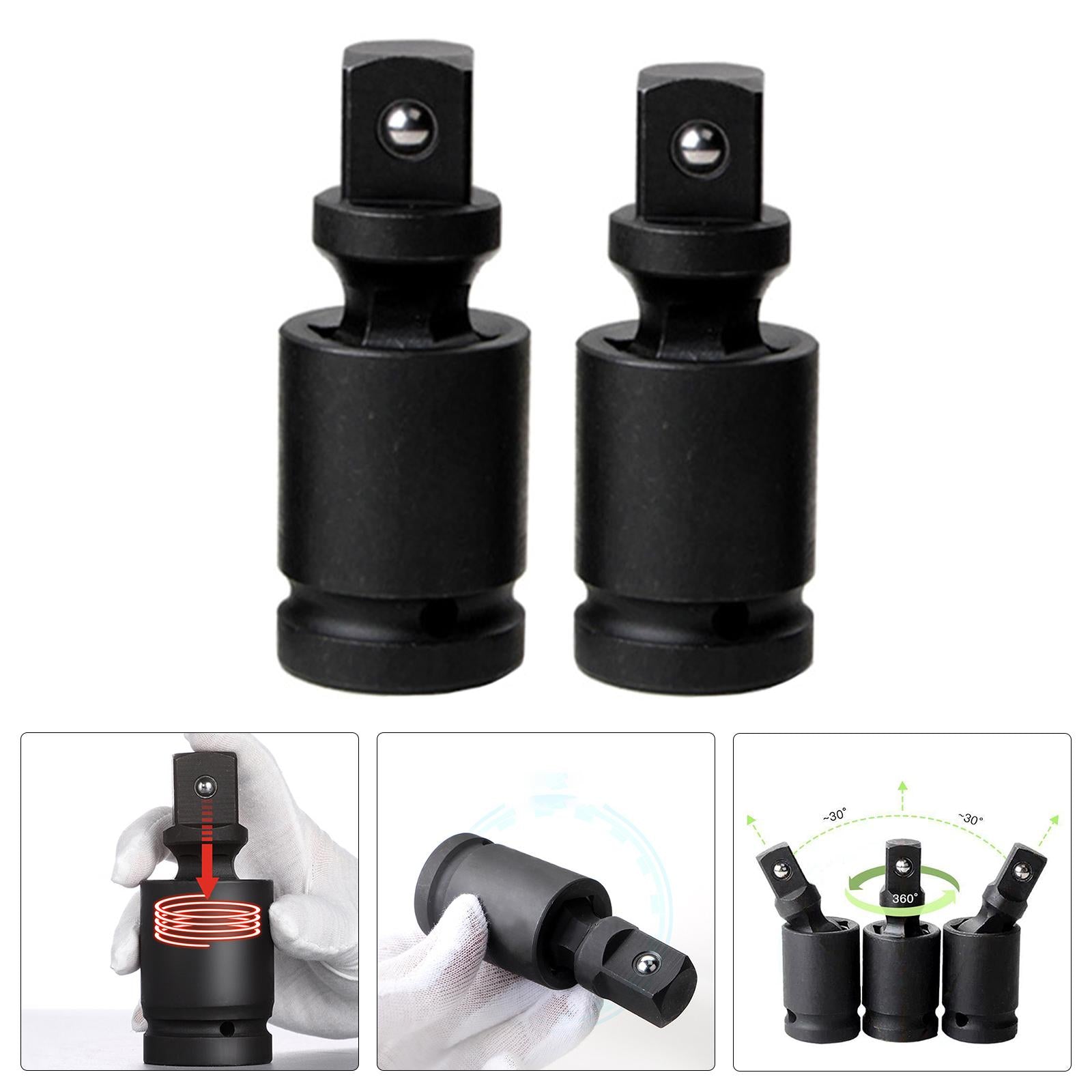 Impact Universal Joint-Socket Swivel Set Chrome Vanadium Steel Hand Tool DN20