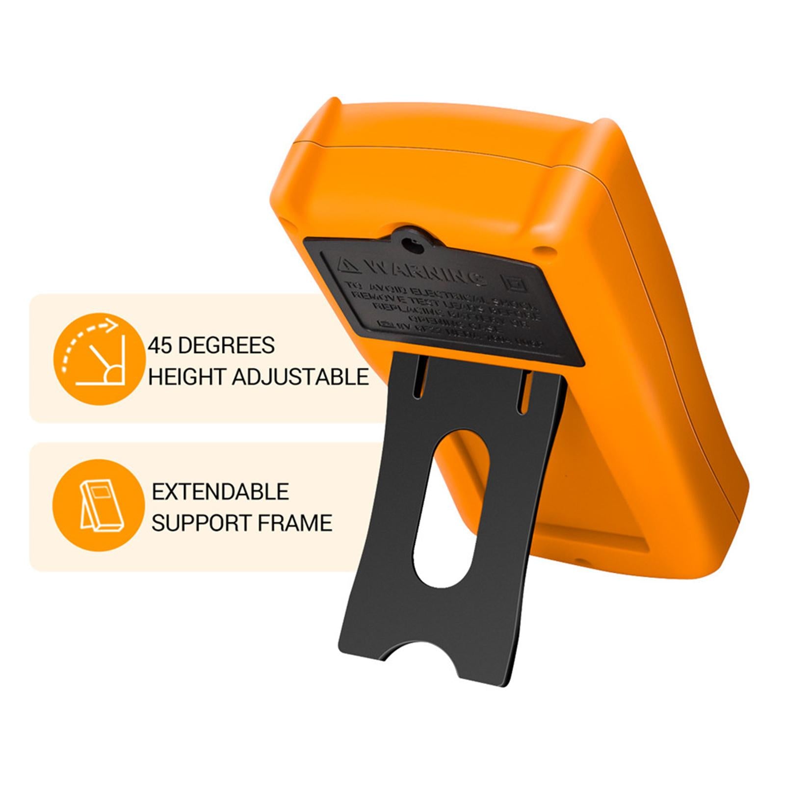 Portable Digital Multimeter Data Retention Backlight Detector for DC Current Orange