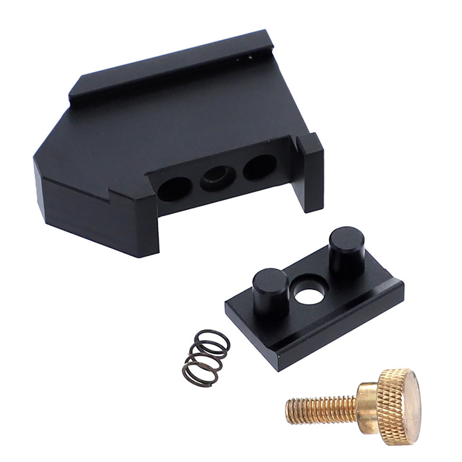 Stainless Steel Ruler w/ Limit Block for Engineering  Measuring Tools Black