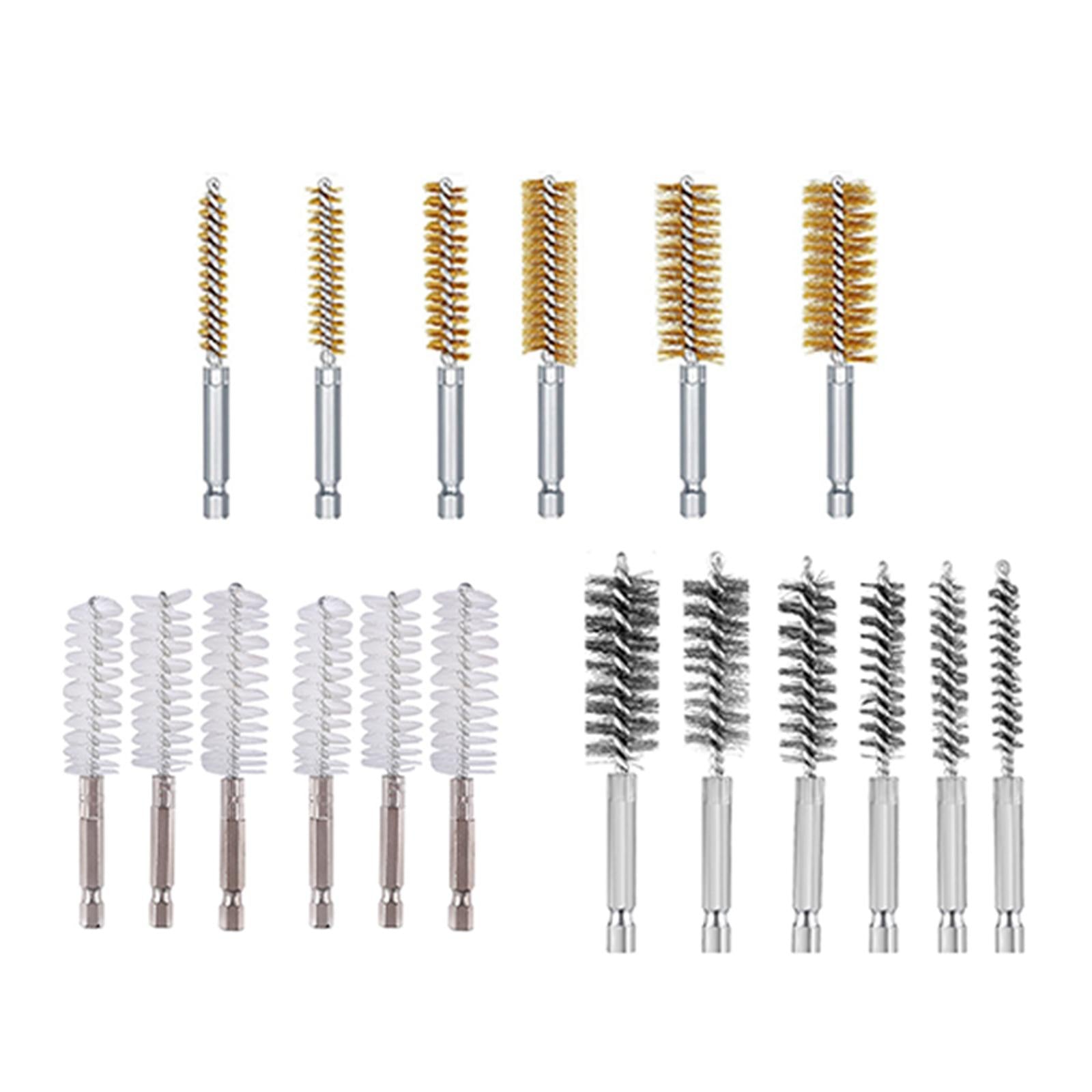 6Pcs Nylon/Stainless/Copper Brush Cleaner Tube Pipe Cleaning Stainless steel