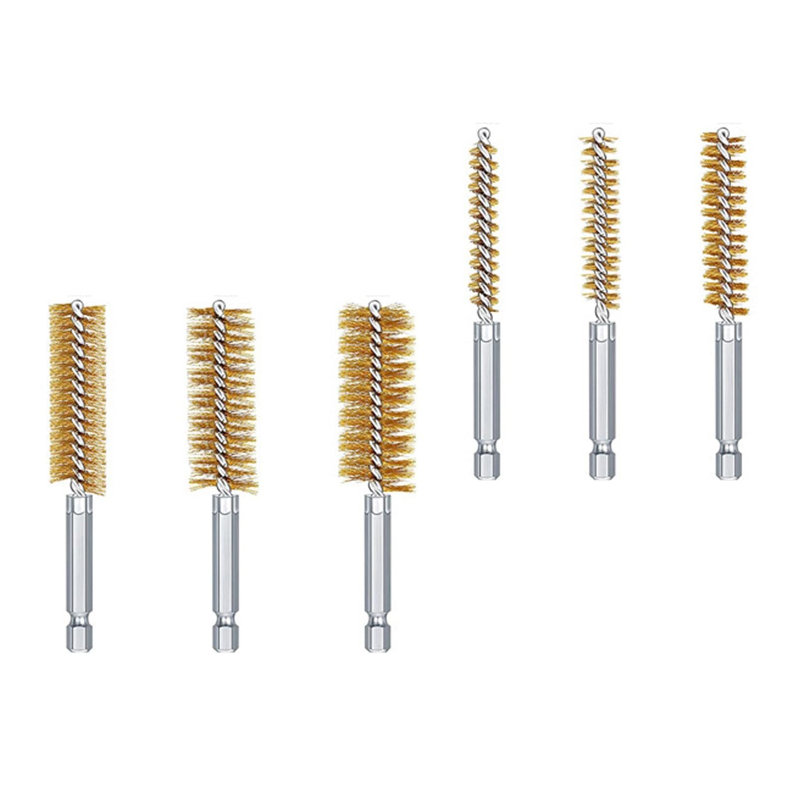6Pcs Nylon/Stainless/Copper Brush Cleaner Tube Pipe Cleaning Copper