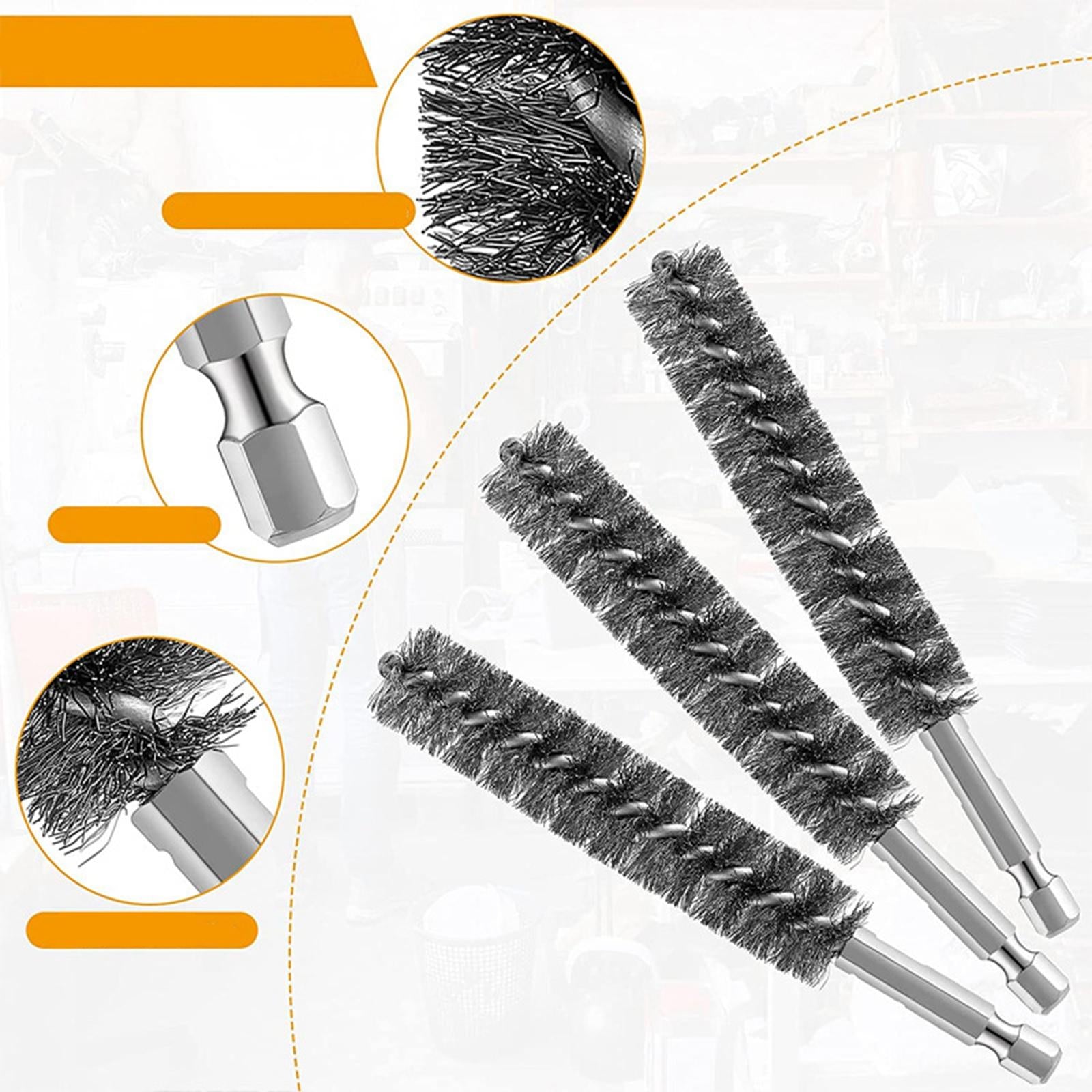 6Pcs Nylon/Stainless/Copper Brush Cleaner Tube Pipe Cleaning Nylon