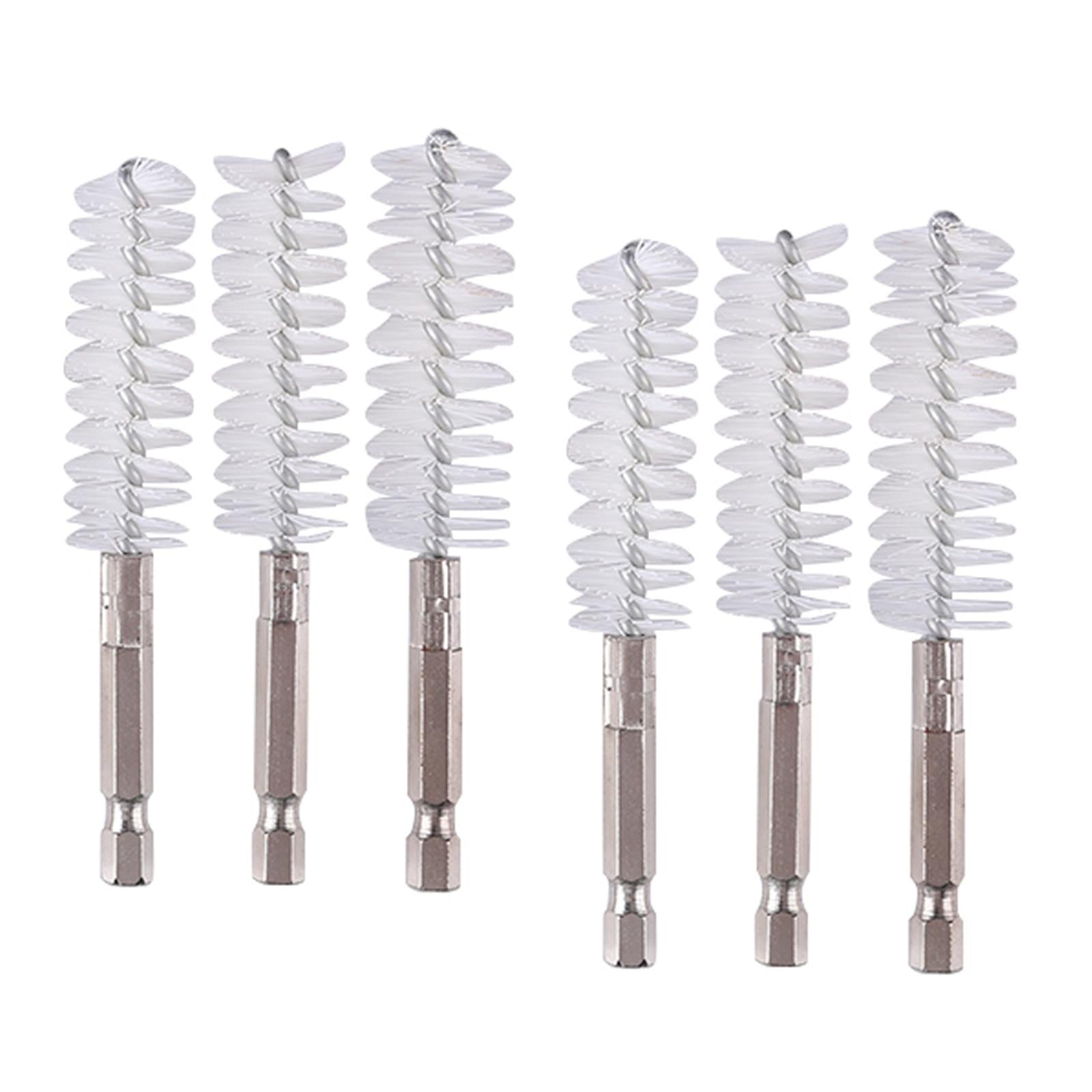 6Pcs Nylon/Stainless/Copper Brush Cleaner Tube Pipe Cleaning Nylon