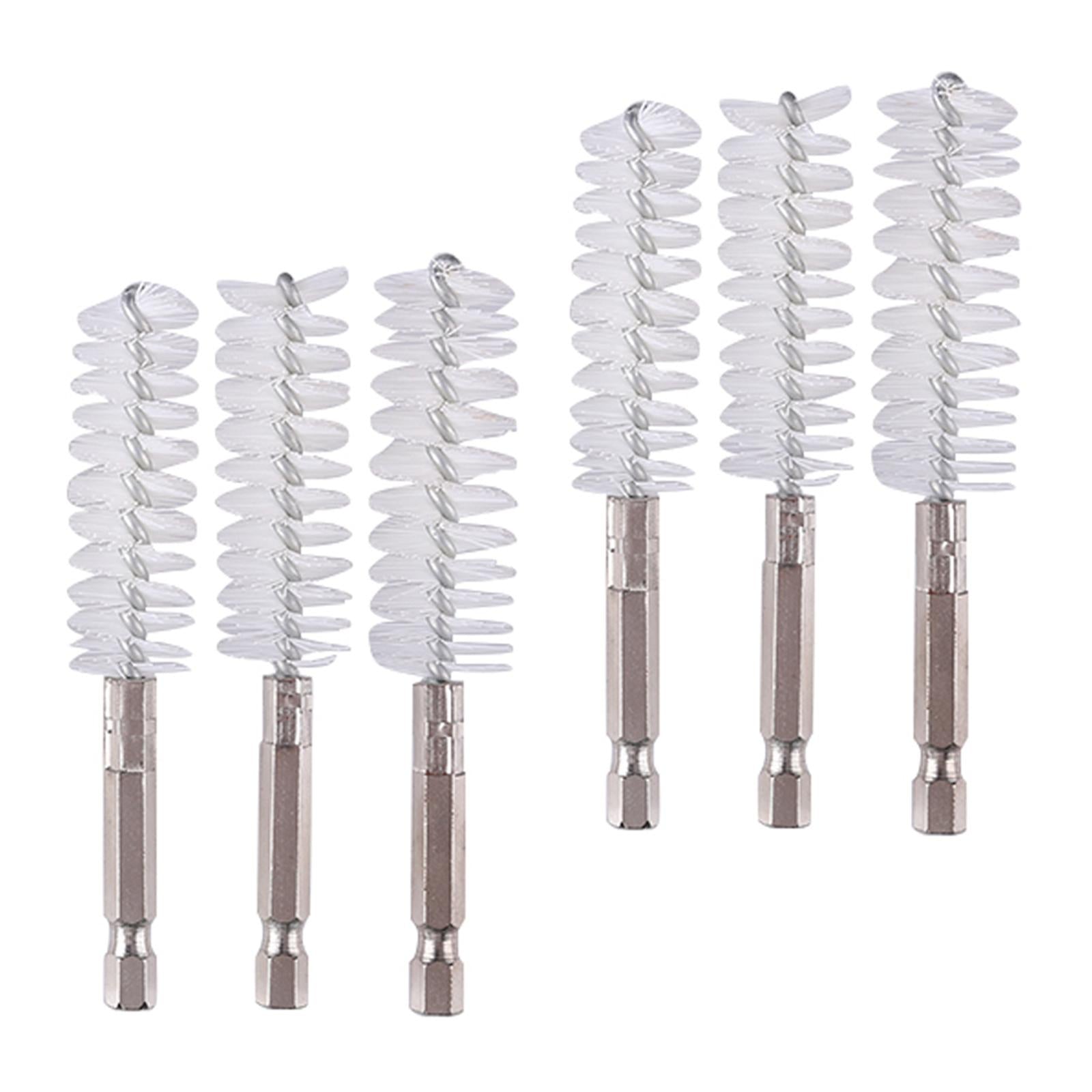 6Pcs Nylon/Stainless/Copper Brush Cleaner Tube Pipe Cleaning Nylon