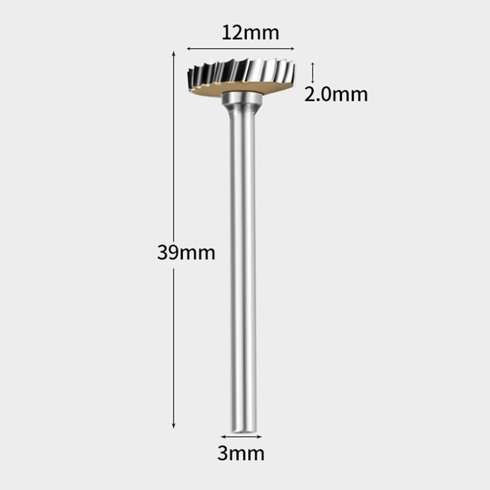 Carbide Rotary Bit Milling Cutter T-Shaped Tungsten Steel for 3mm Handle TB