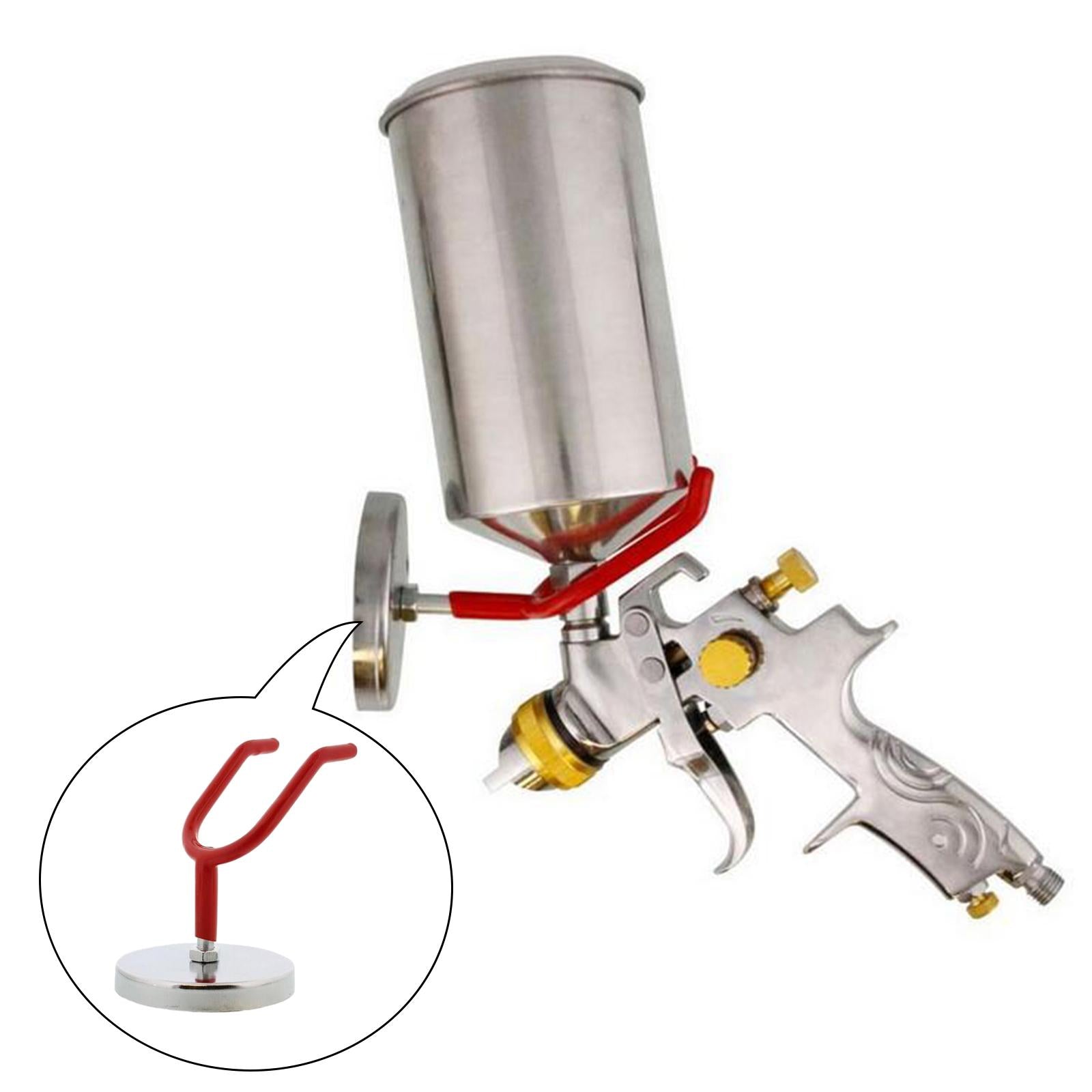 Magnetic Paint Spray Gun Holder Stand Gravity Feed HVLP Booth Cup