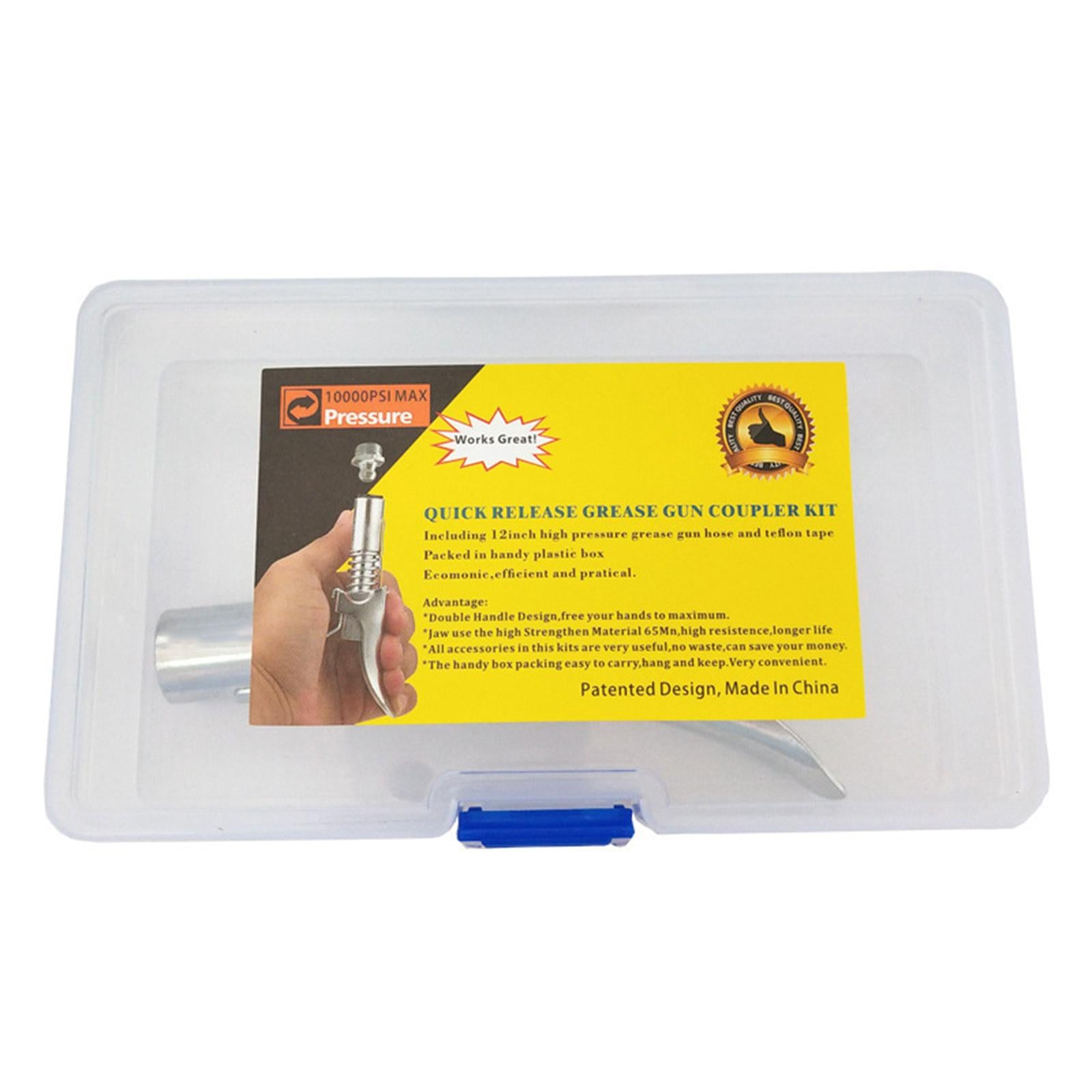 Quick Release Quick Connect Grease Coupler 1/8 Stays On for Metric Zerk SAE"