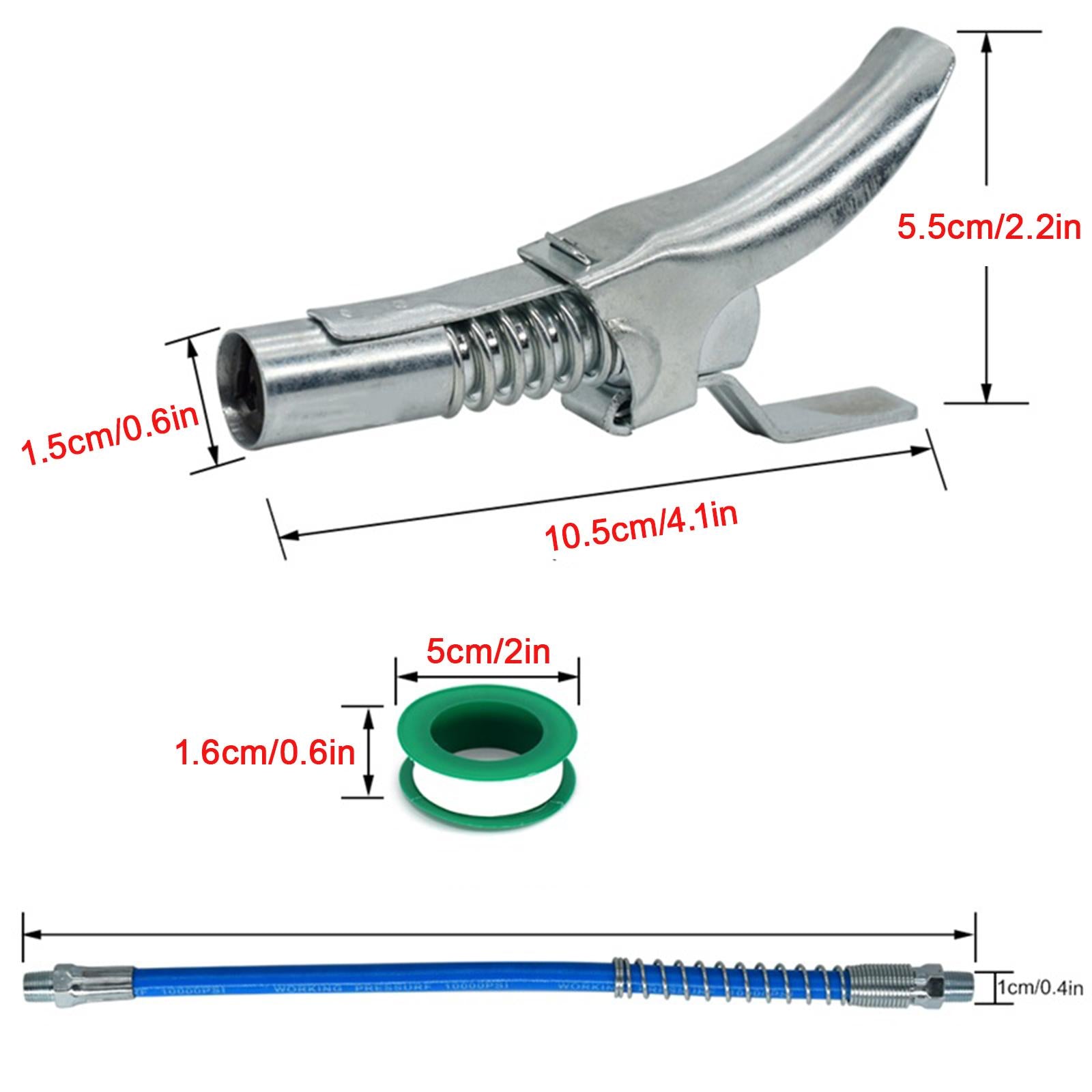 Quick Release Quick Connect Grease Coupler 1/8 Stays On for Metric Zerk SAE"