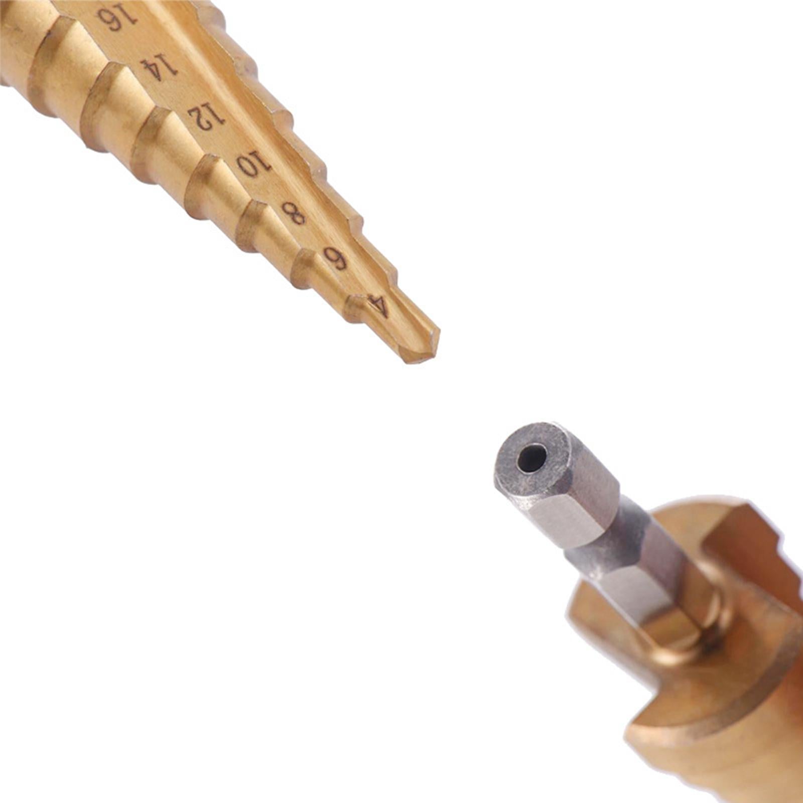 Drilling Step Drill Bit for Stainless Steel Metal 3pcs 3-12 4-12  4-20