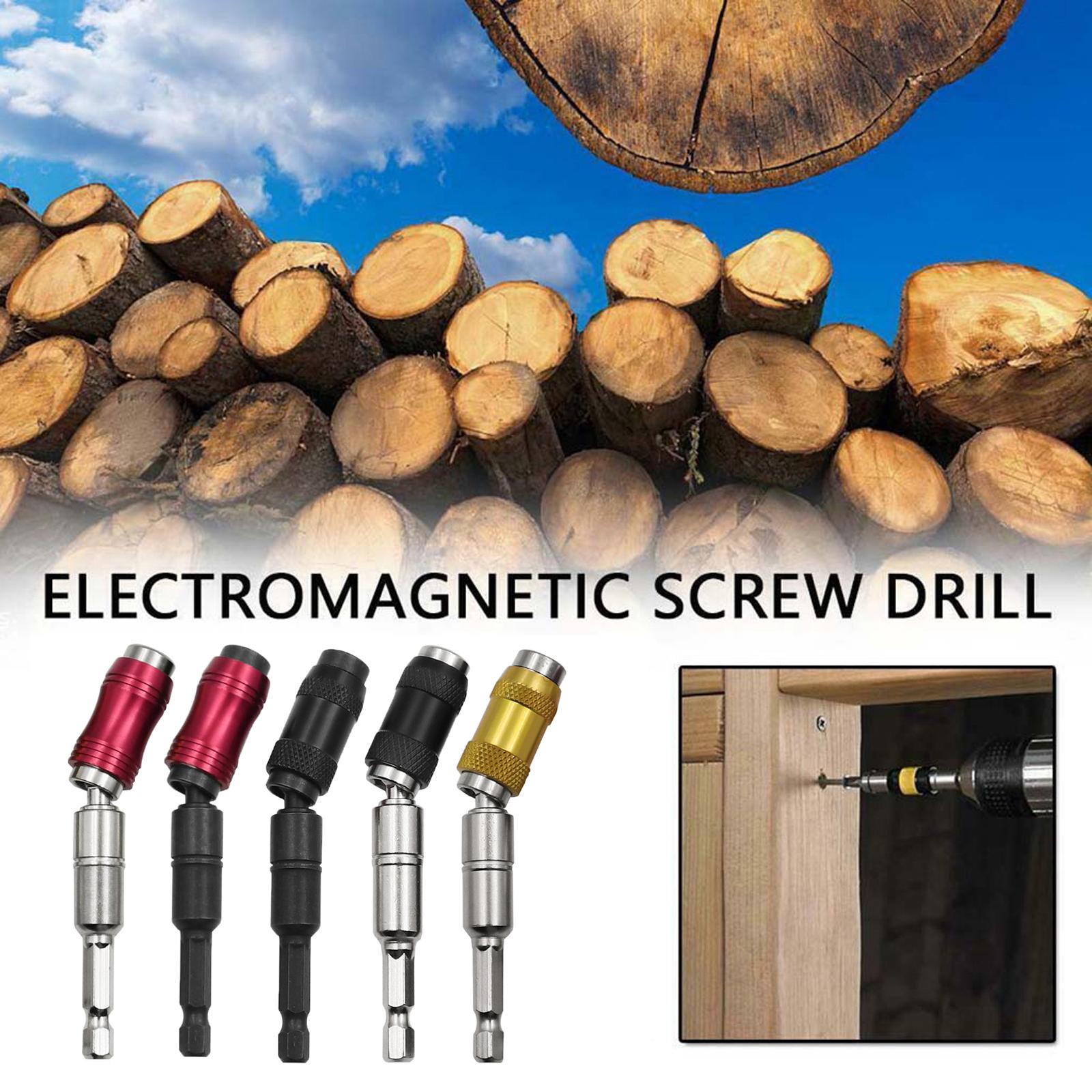 Magnetic Pivoting Bit Tip Swivel Screw Bit Steel Accessory Drill Holders Silver Red