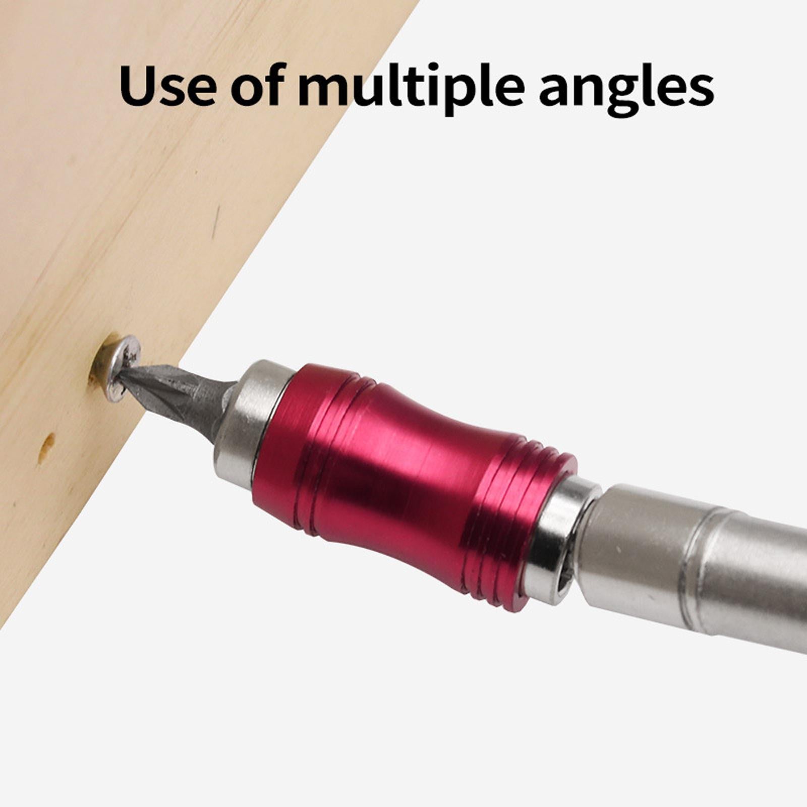 Magnetic Pivoting Bit Tip Swivel Screw Bit Steel Accessory Drill Holders Black Red