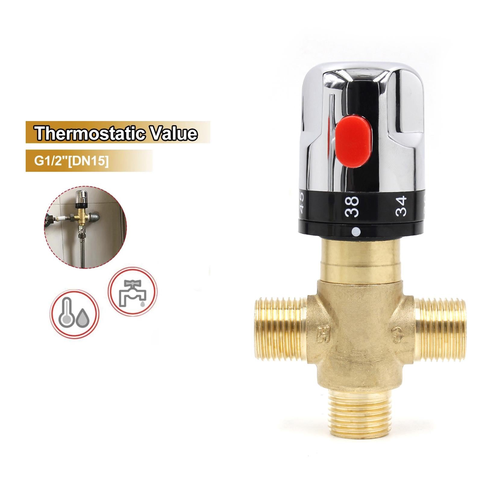 Brass Thermostatic Valve Plumbing Fixtures Dn15 for Bathroom Kitchen Bidets