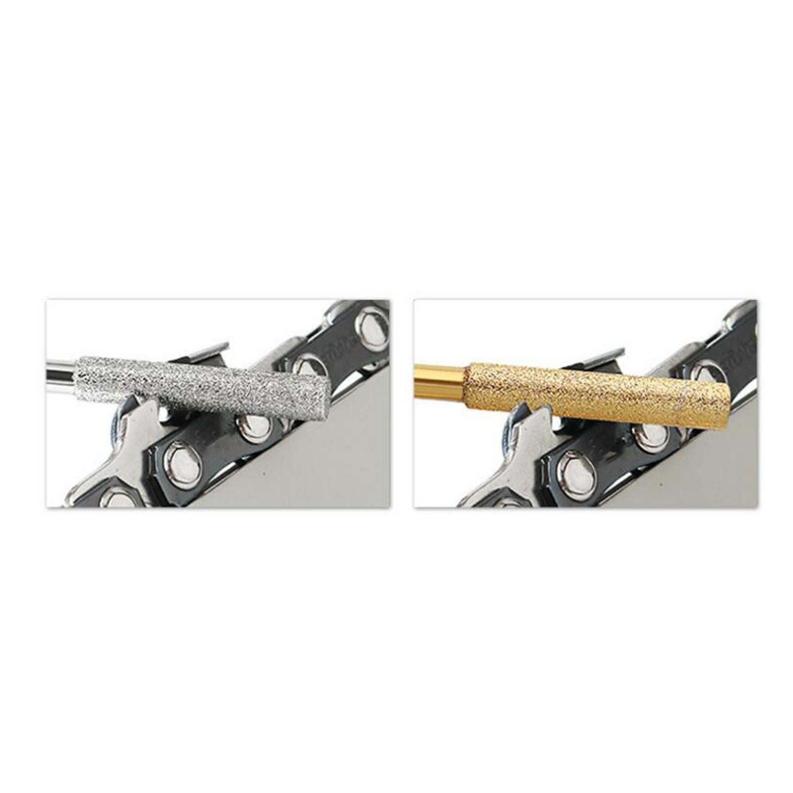 12Pcs Diamond Chainsaw Sharpener Bits Grinding Bits Burr Gold 4.8mm