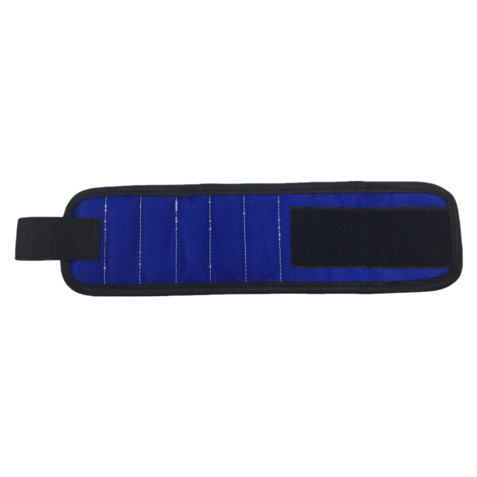 Magnetic Wristband Screw Nail Nut Bolt Drill Bit Organizer Storage Bag Blue