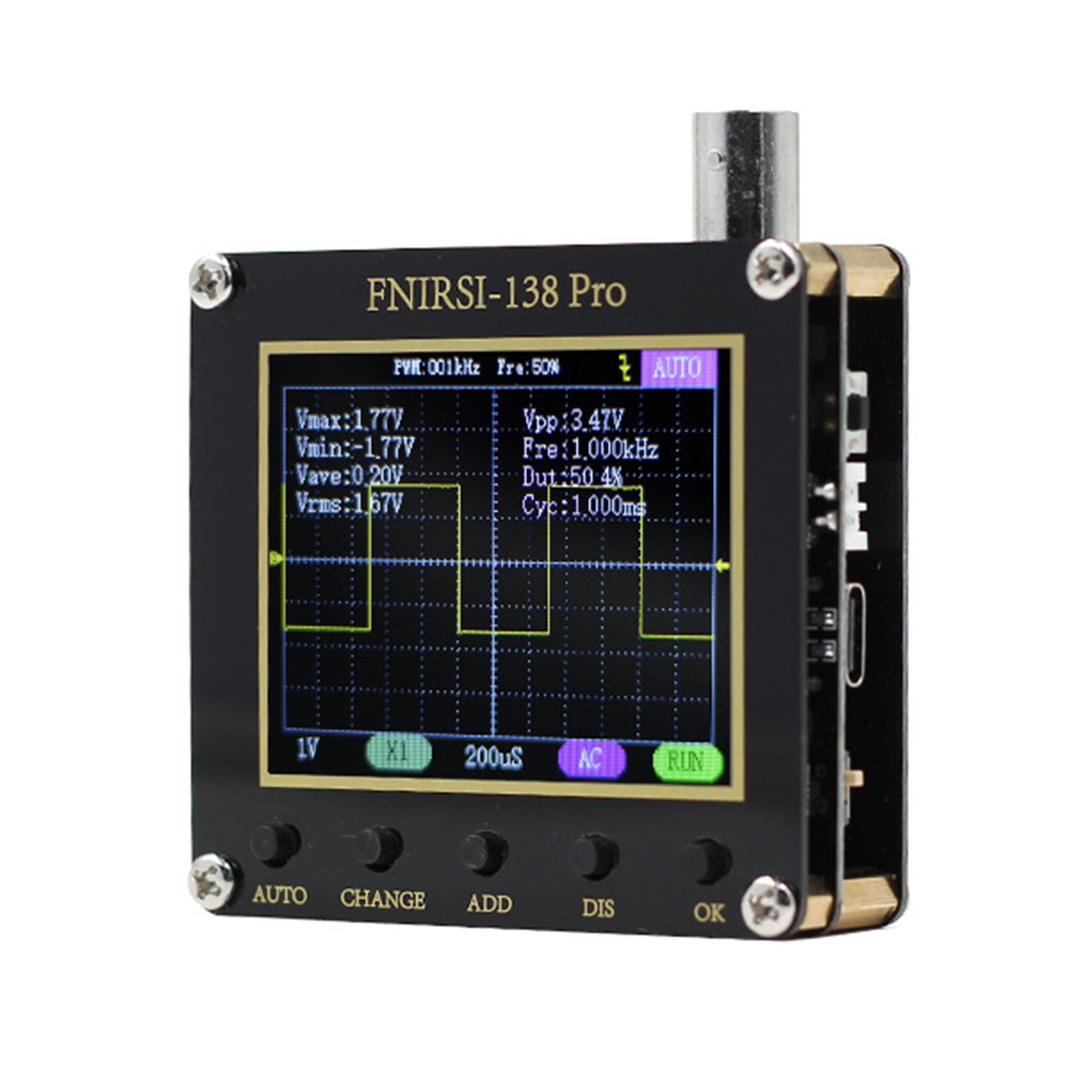 Digital Oscilloscope Bandwidth 200KHz Multimeter for DIY Research Education 1 battery 1 probe