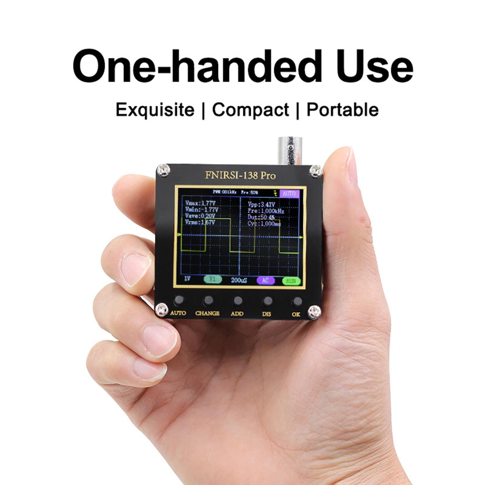 Digital Oscilloscope Bandwidth 200KHz Multimeter for DIY Research Education 1 battery 1 probe