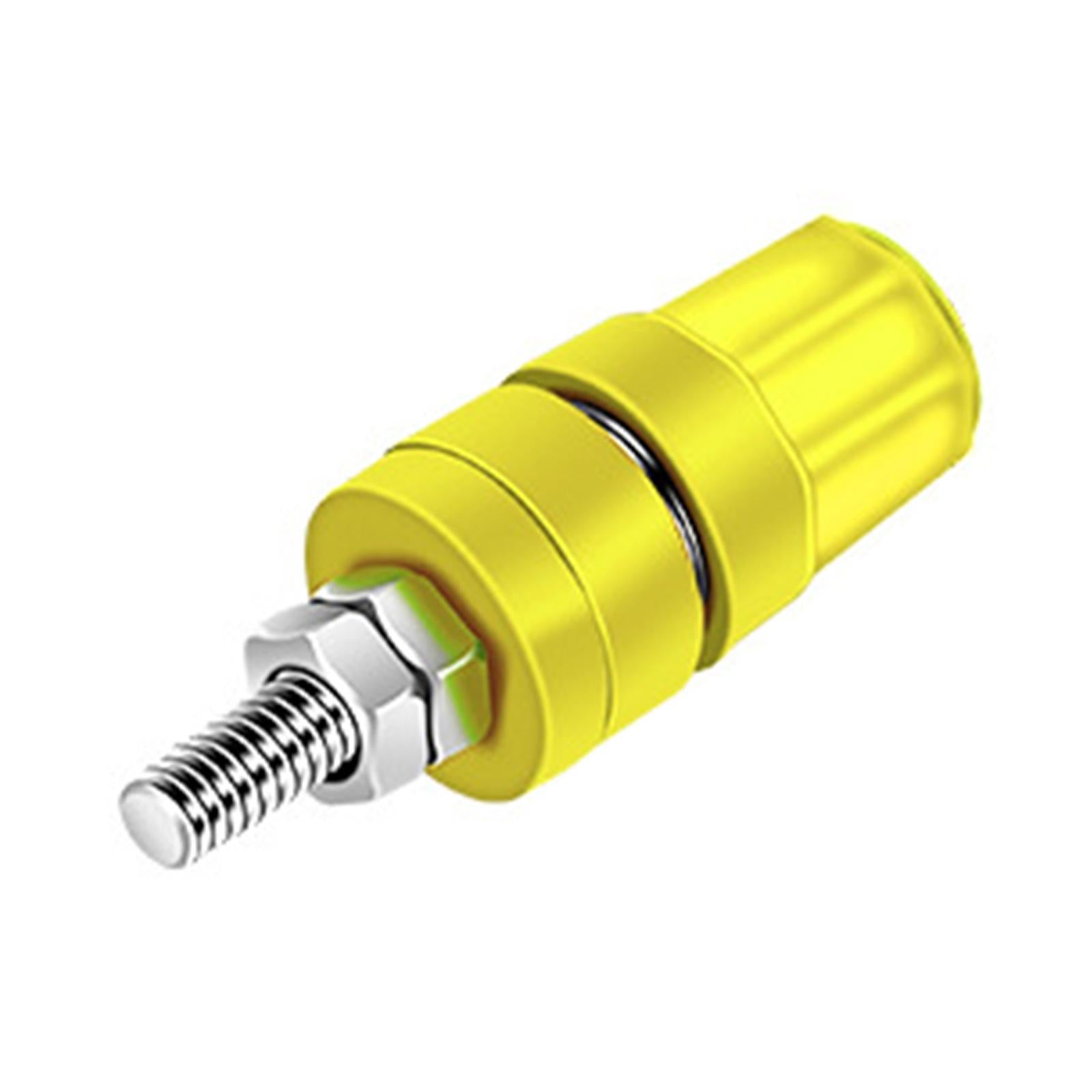 M4x36 Pure Copper Terminal Banana Socket 60V 24A for Home Audio Accessories Yellow