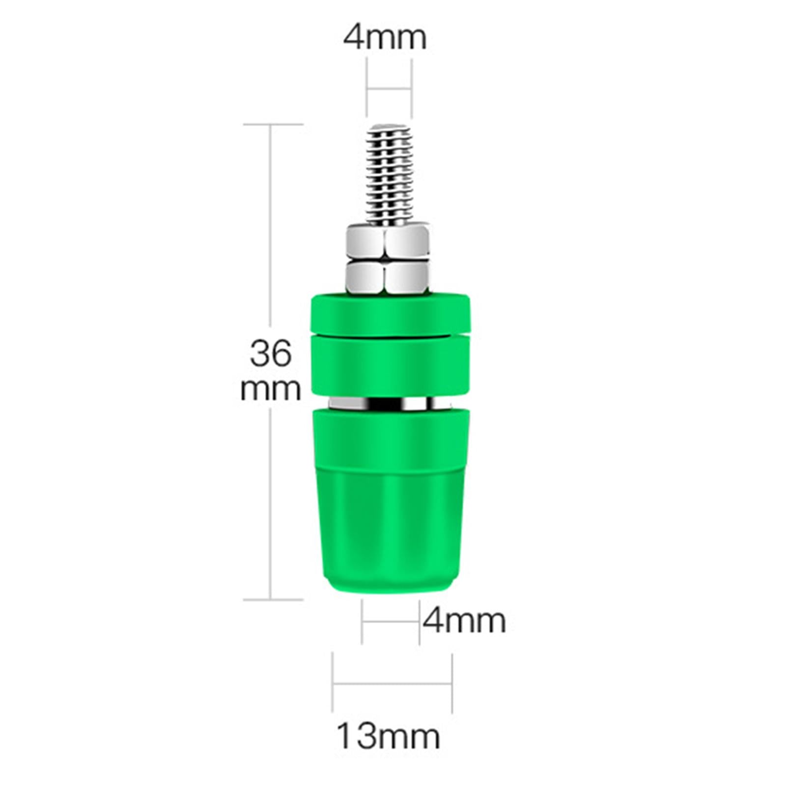 M4x36 Pure Copper Terminal Banana Socket 60V 24A for Home Audio Accessories Green