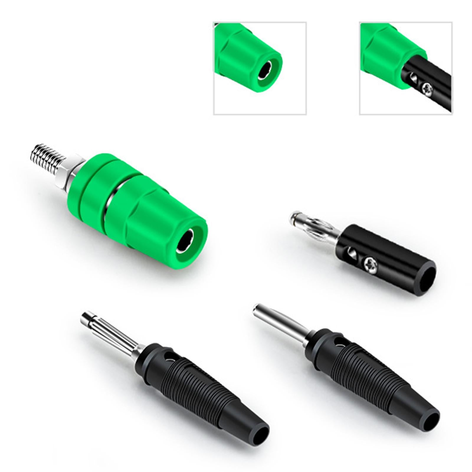 M4x36 Pure Copper Terminal Banana Socket 60V 24A for Home Audio Accessories Green