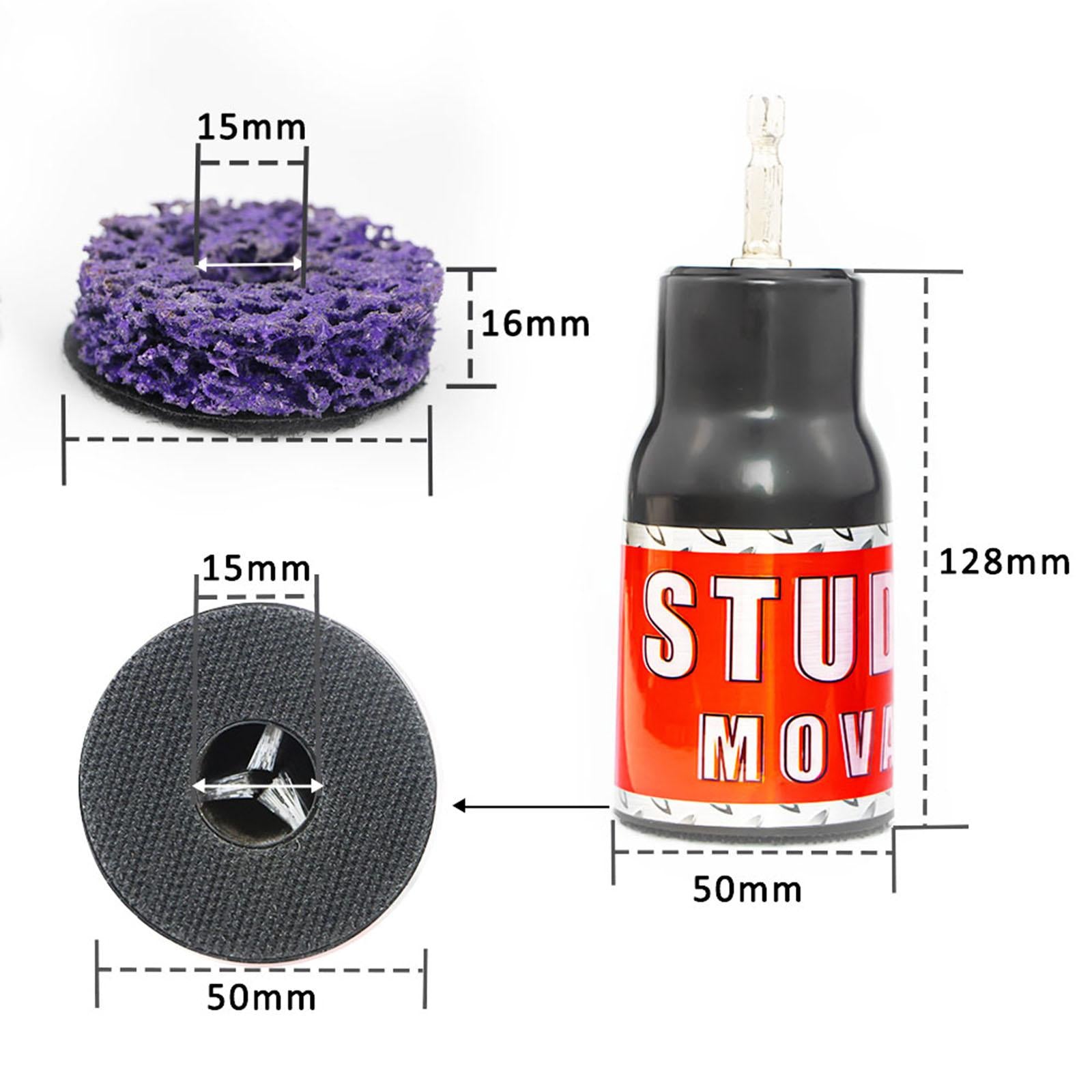 Stud Rust Remover Accurate Power Tools with 2 Sanding Disc Drill Adapter