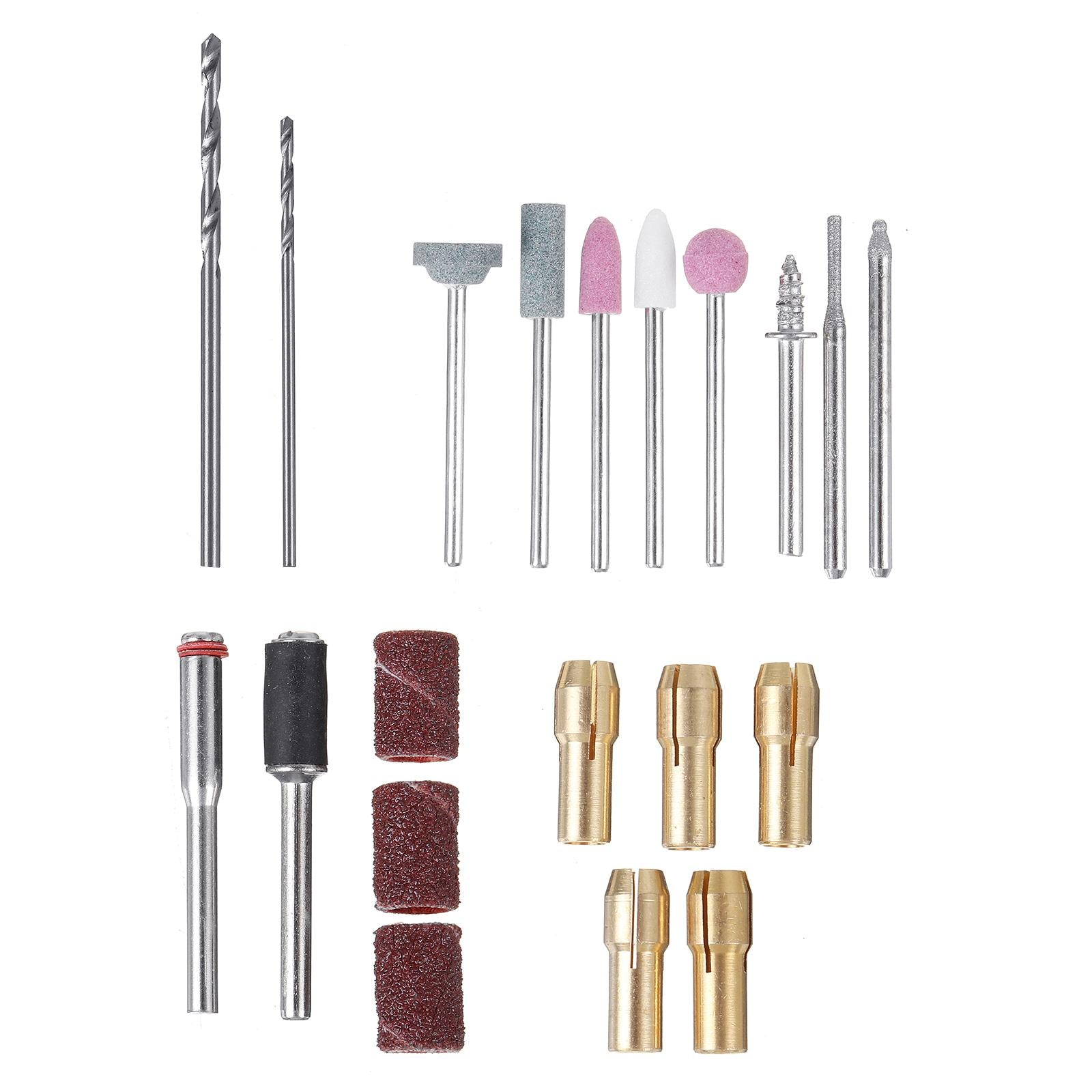 Electric Dog Nail Grinder Set Trimmer Kit 24Pieces 5 Gear USB Nail Trimmer Red