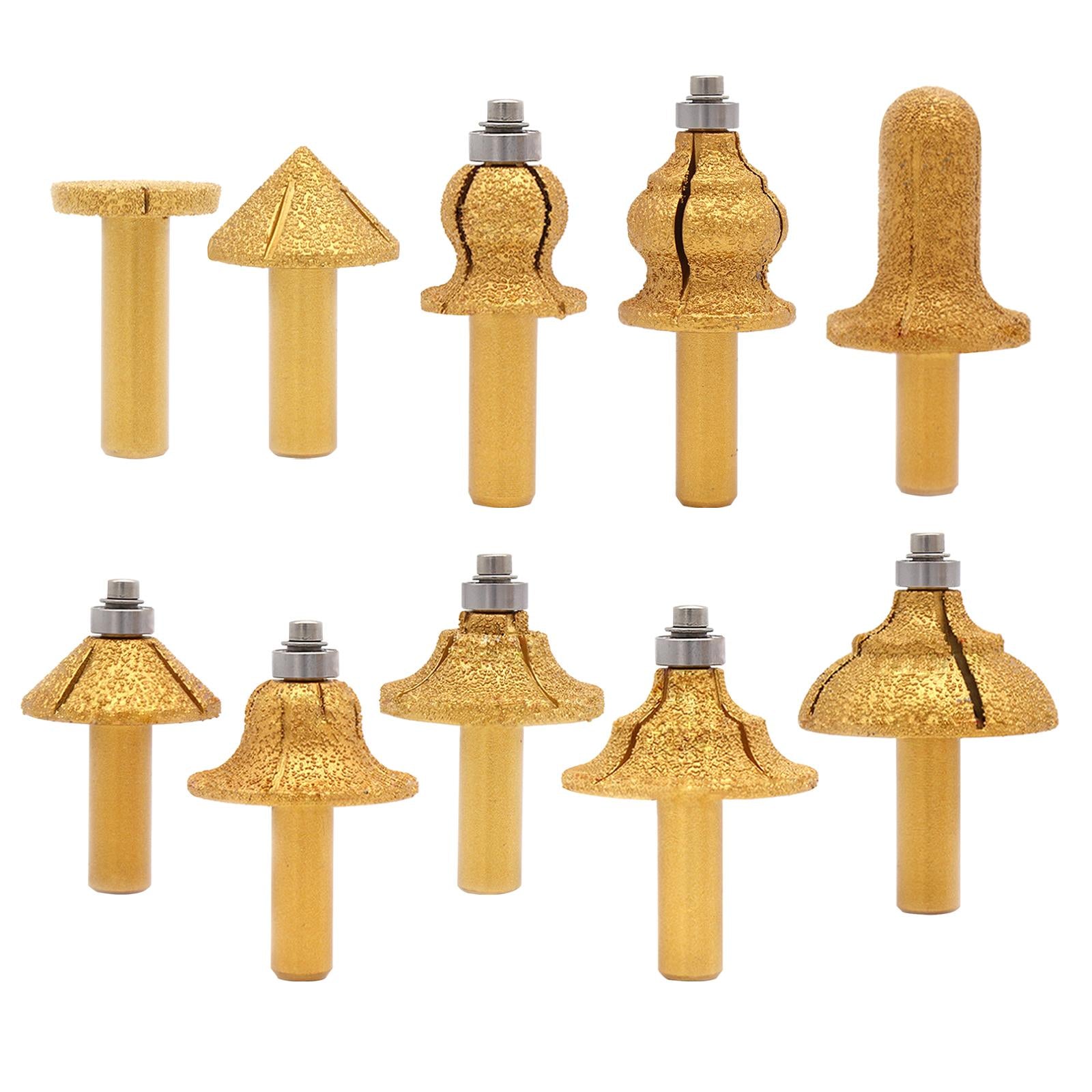 Diamond Rounding Cutter Router Bits Stone Trimming Milling Cutter 11